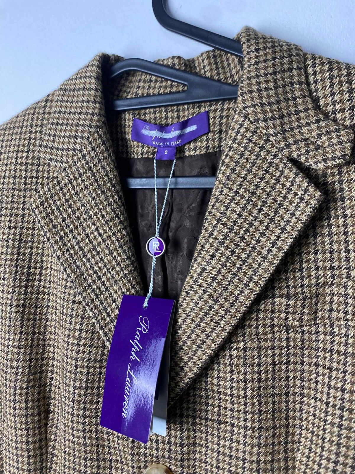 Ralph Lauren Purple Label Polo Ralph Lauren Purple Label Adryan Blazer in Brown Tweed Size 40S - 9 Thumbnail