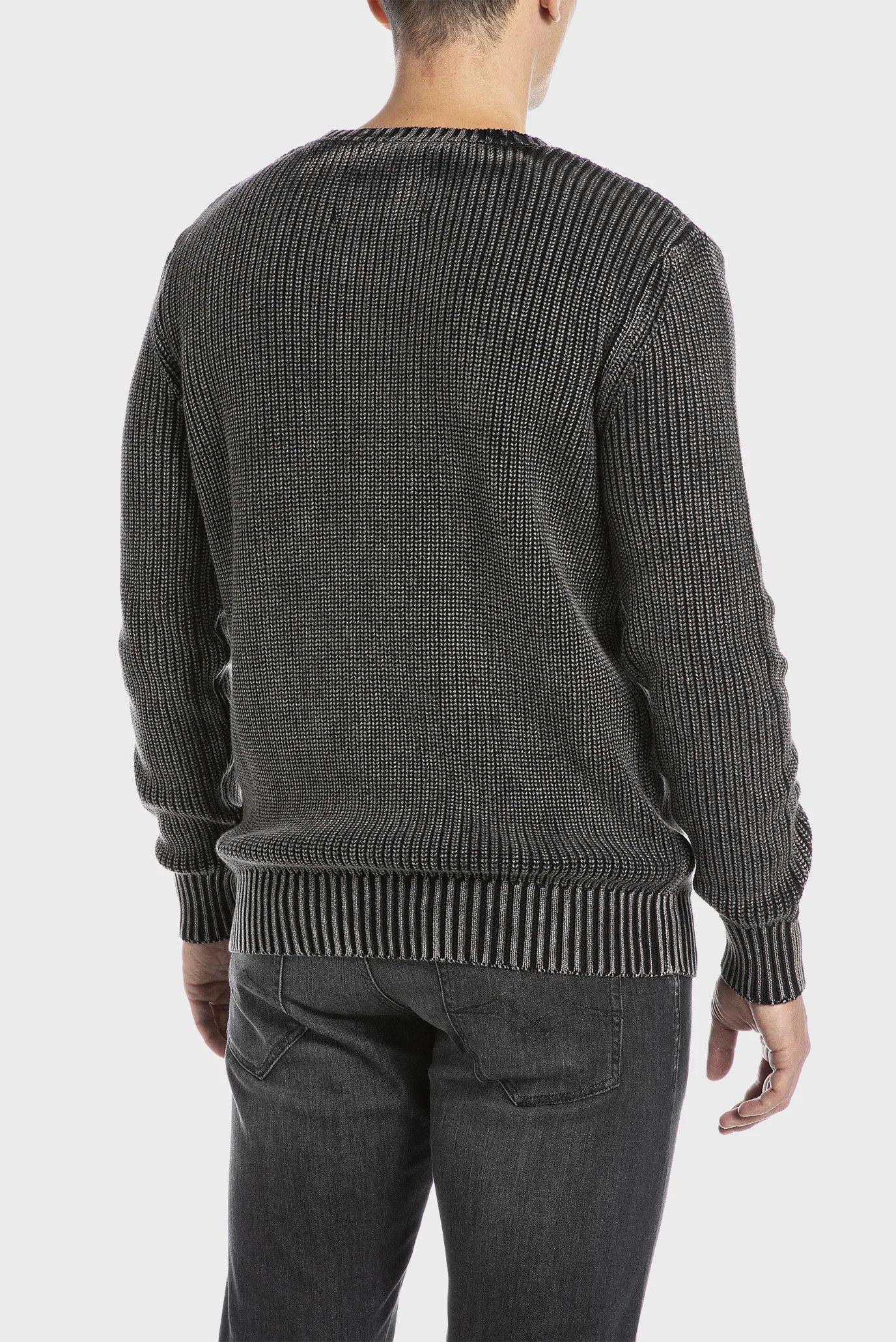 Replay Replay Exclusive Knitwear Gray Cotton Jumper Sweater Size US L / EU 52-54 / 3 - 2 Thumbnail