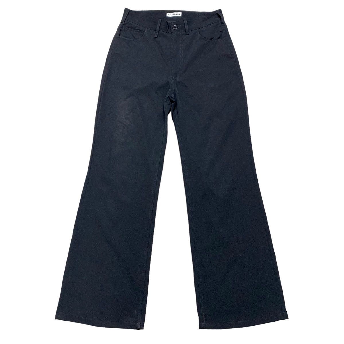 Balenciaga FW21 Balenciaga Black Wool Flare Pants Size 27" / US 4 / IT 40 - 2 Thumbnail