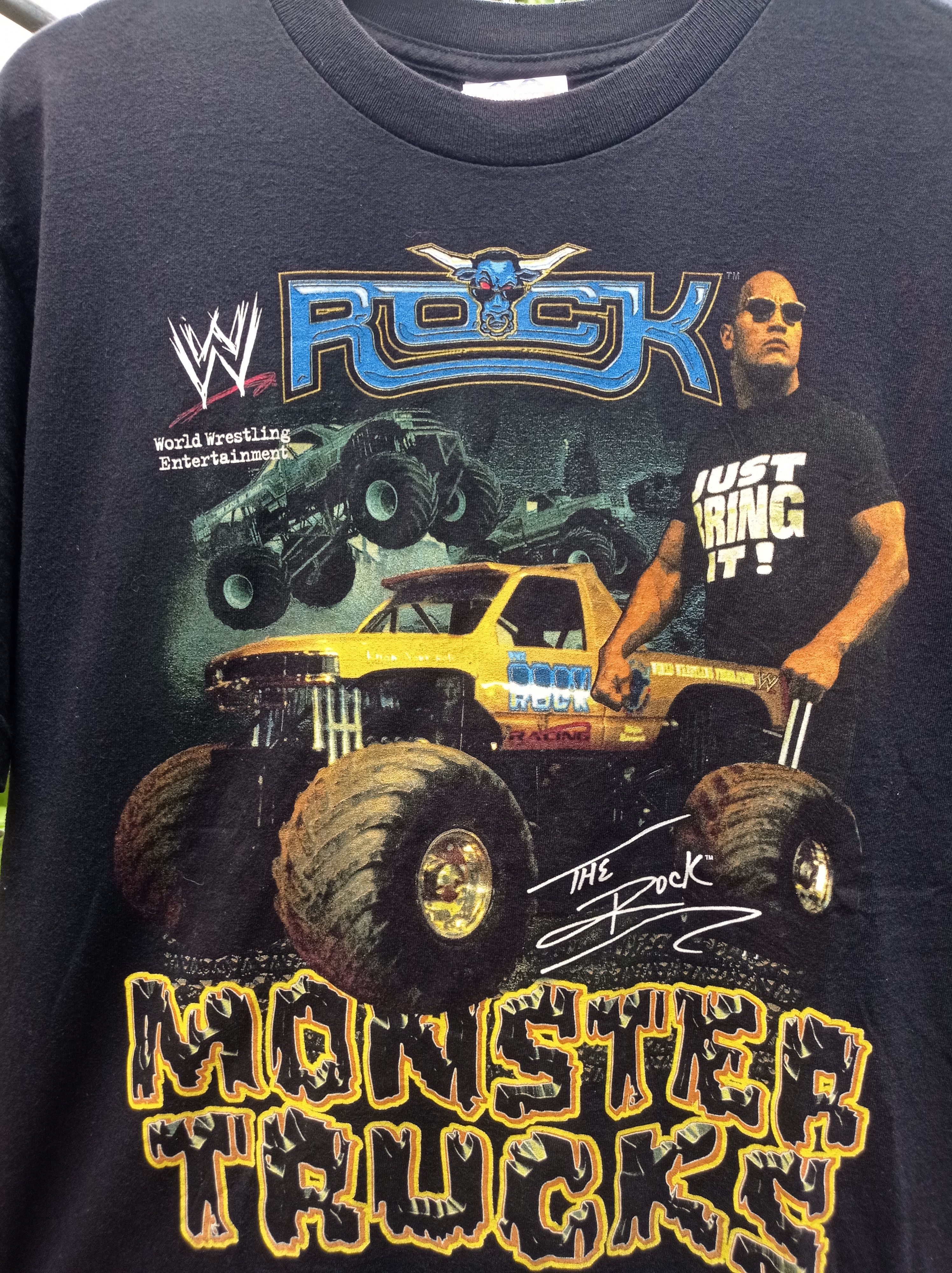 WWE Vintage y2k wwe wwf the rock monster trucks Size US M / EU 48-50 / 2 - 2 Thumbnail