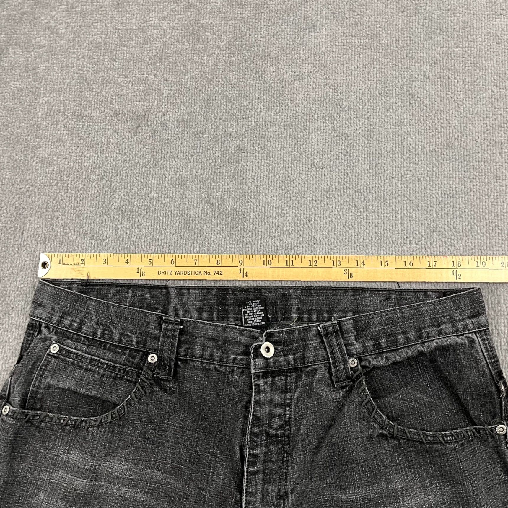 Southpole VINTAGE Southpole Jeans Mens 38x30 Denim Wide-Leg 1990s Grunge Retro Y2K Black/Gray Size US 38 / EU 54 - 5 Thumbnail