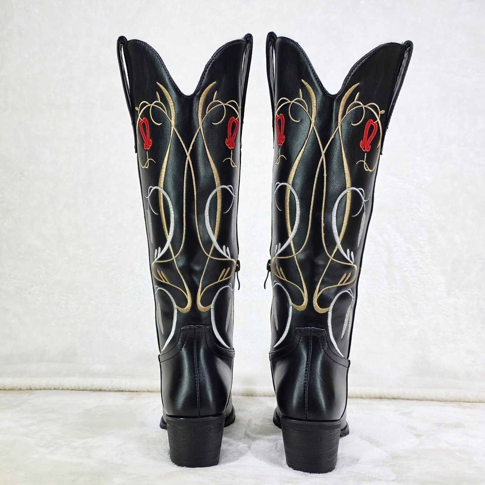 Other Lily Bell Embroidery Country Western Cowgirl Calf Knee Boots Size US 8 / IT 38 - 3 Thumbnail