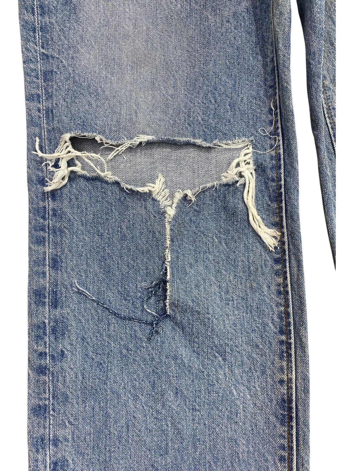 GU Vintage GU Faded Blue Wash Distress Style Jeans Size US 28 / EU 44 - 7 Thumbnail