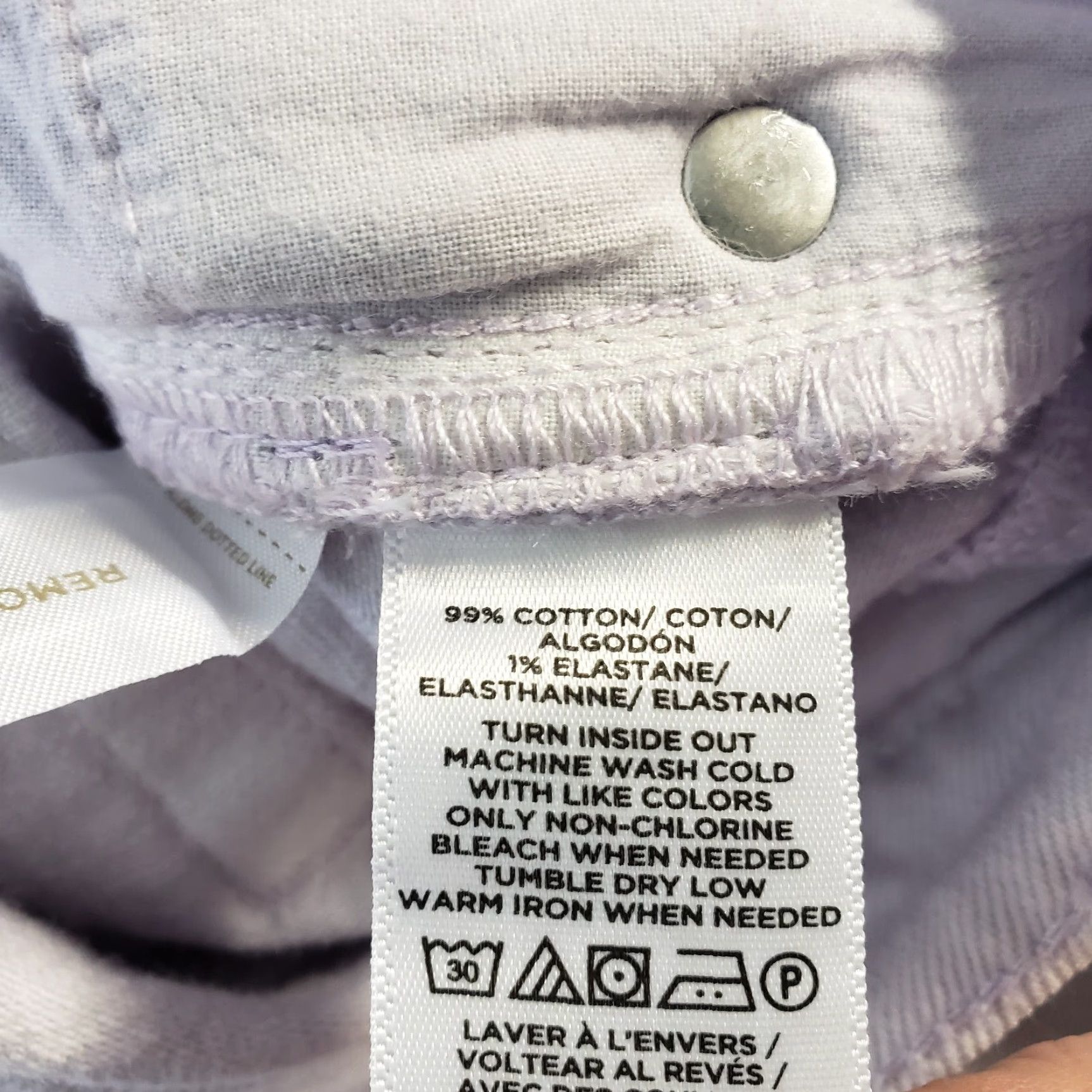 Loft VINTAGE? No — Ann Taylor LOFT Womens High Waist Straight Crop Jeans Sz 10 Light Purple Size 32" / US 10 / IT 46 - 8 Thumbnail