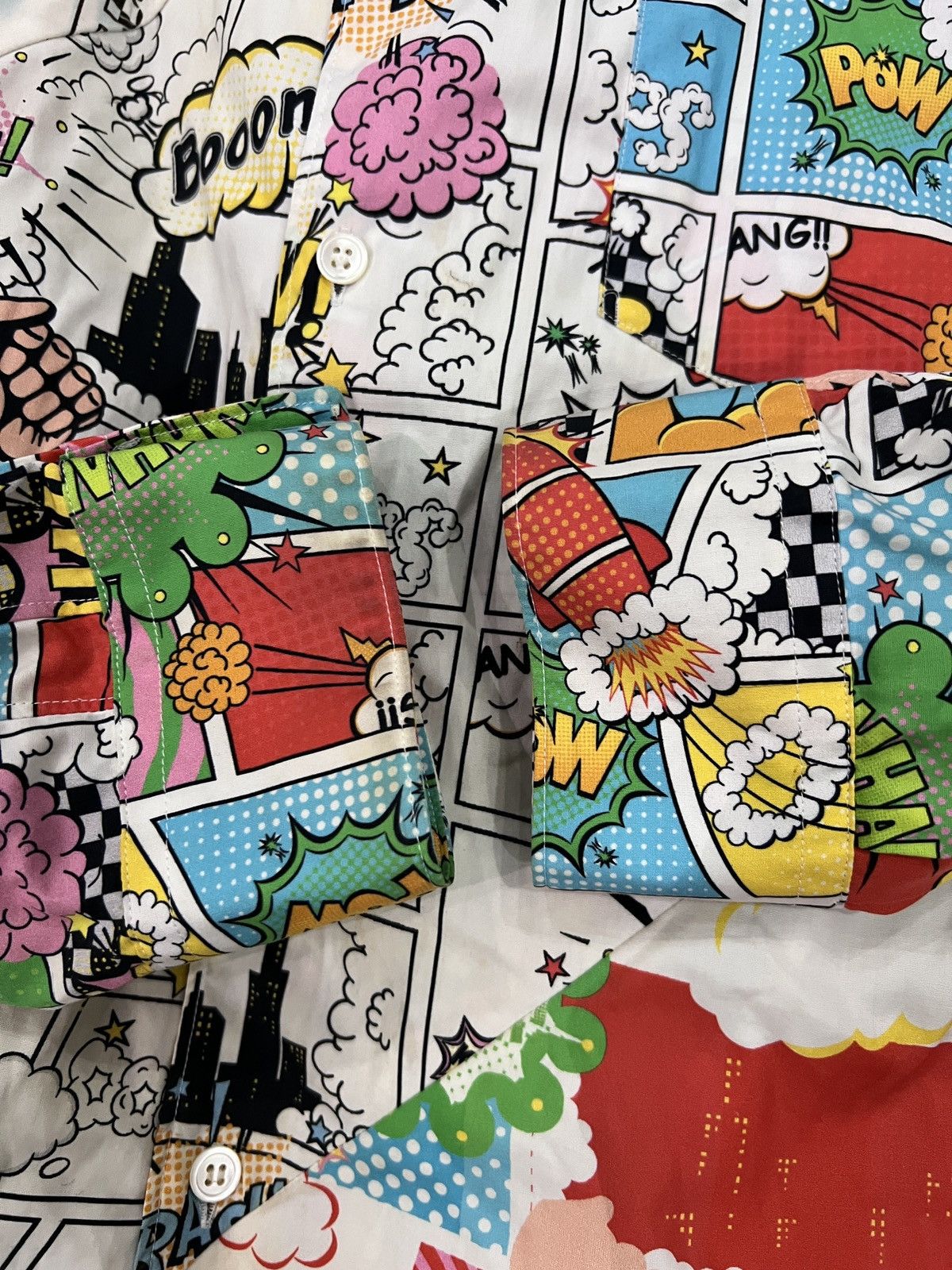 Comme des Garcons SHIRT Comme des Garçons SHIRT Comic Print Patchwork Shirt Size US M / EU 48-50 / 2 - 13 Thumbnail
