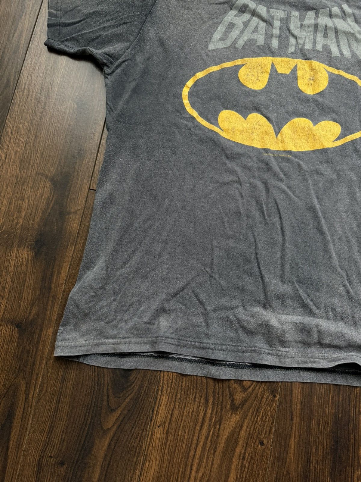 DC Comics 1964 Batman Logo Movie Single Stitch T Shirt Faded Cracked Size US XL / EU 56 / 4 - 8 Thumbnail