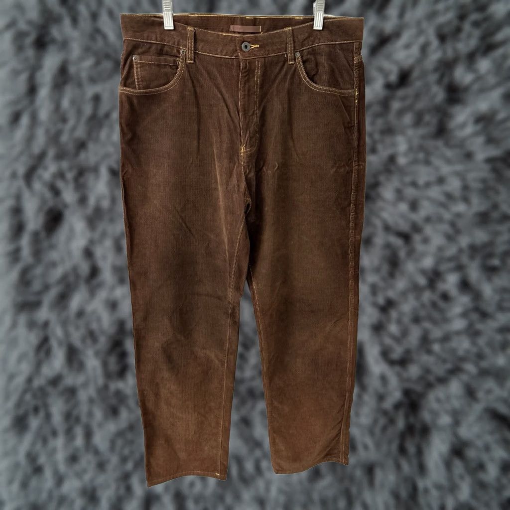 Vintage L.L. Bean Corduroy Pants Mens 36x33 Brown Natural Fit 5-Pocket Straight Leg YKK Zip Fly Regular Rise Size US 36 / EU 52 - 1 Thumbnail