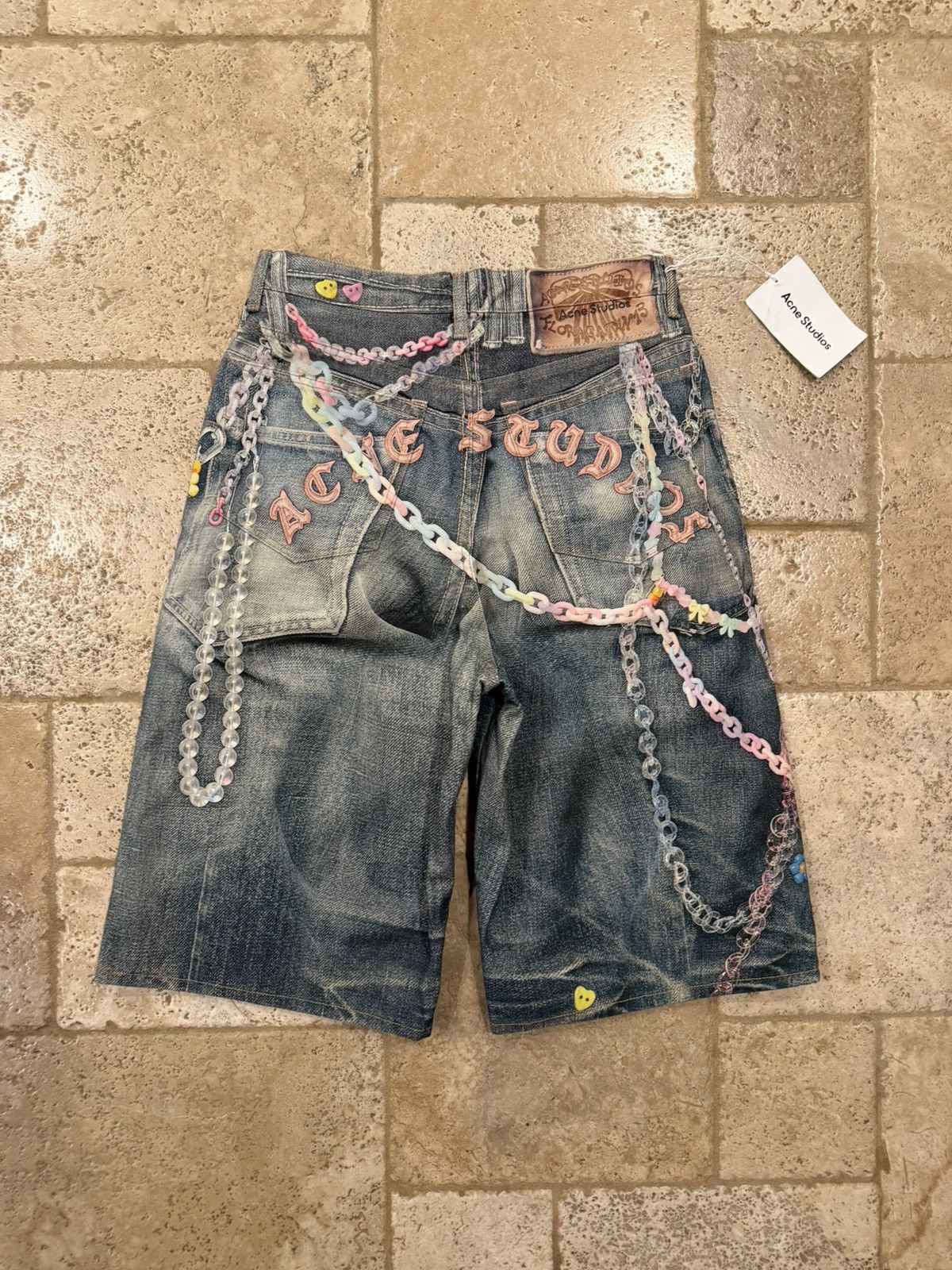 Acne Studios Acnes Studios SS25 Trompe L’Oeil Keychain Blue Denim Shorts Size US 30 / EU 46 - 13 Thumbnail