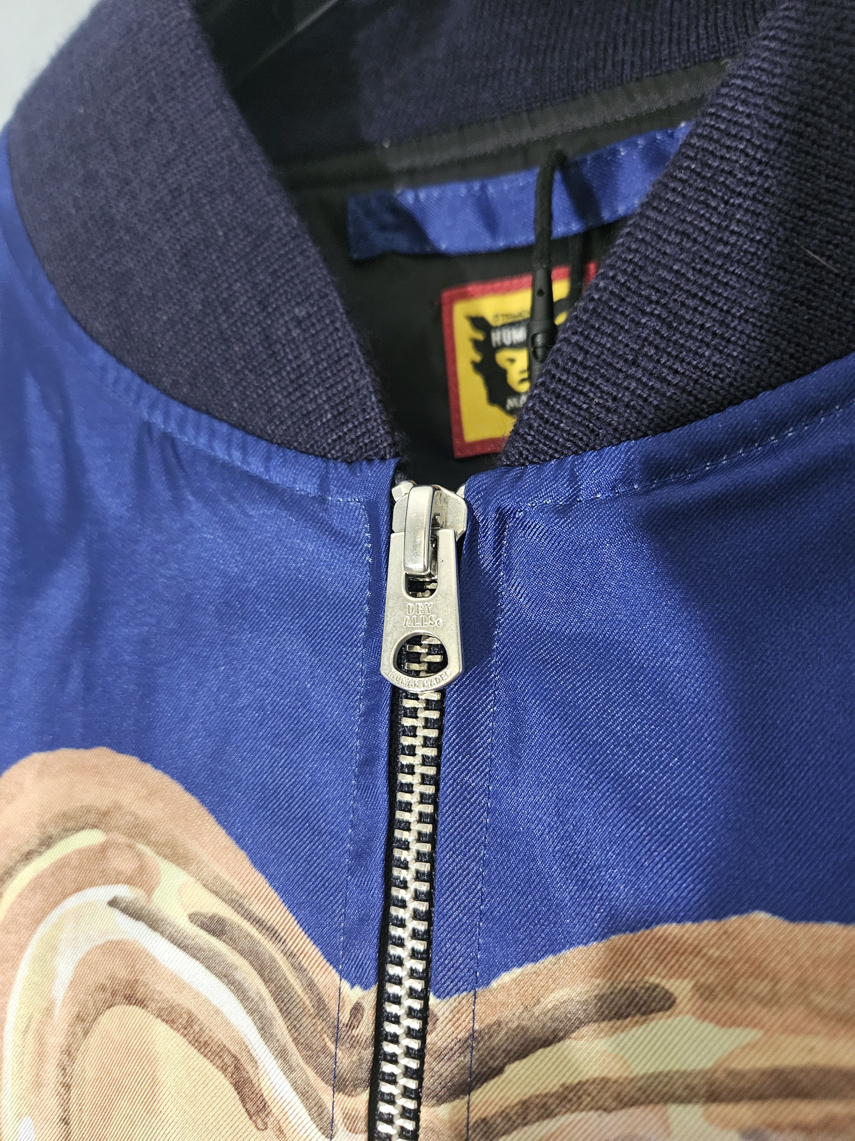 Human Made Blue & Gold Four Leaf Clover Hearts Bomber Jacket Size US M / EU 48-50 / 2 - 5 Thumbnail