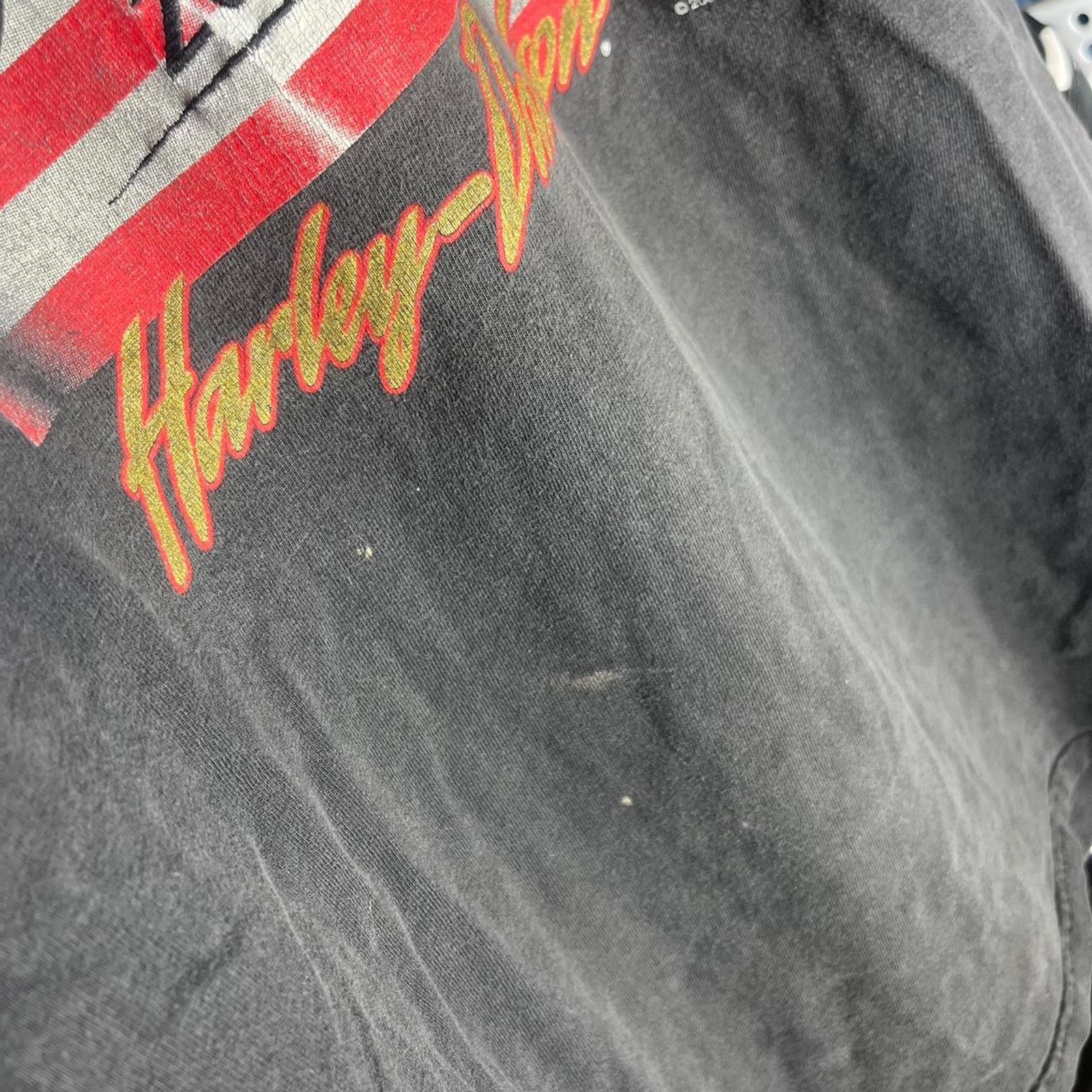 Harley Davidson Vintage Faded Black Harley Davidson Shirt Size US XL / EU 56 / 4 - 2 Thumbnail