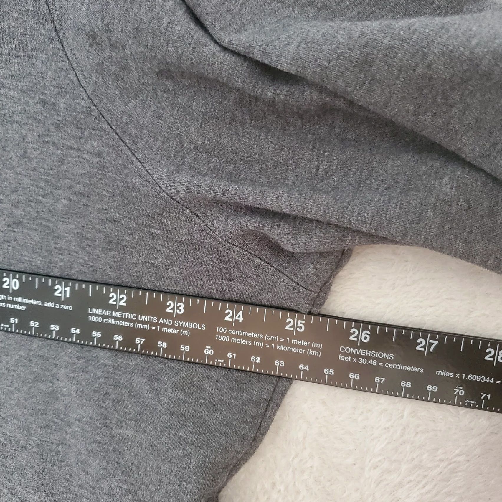 Lands' End Lands' End Top Womens 2X 20/22 Gray Mock Neck Long Sleeve Relaxed Fit Shirt Size XXL / US 16-18 / IT 52-54 - 4 Thumbnail