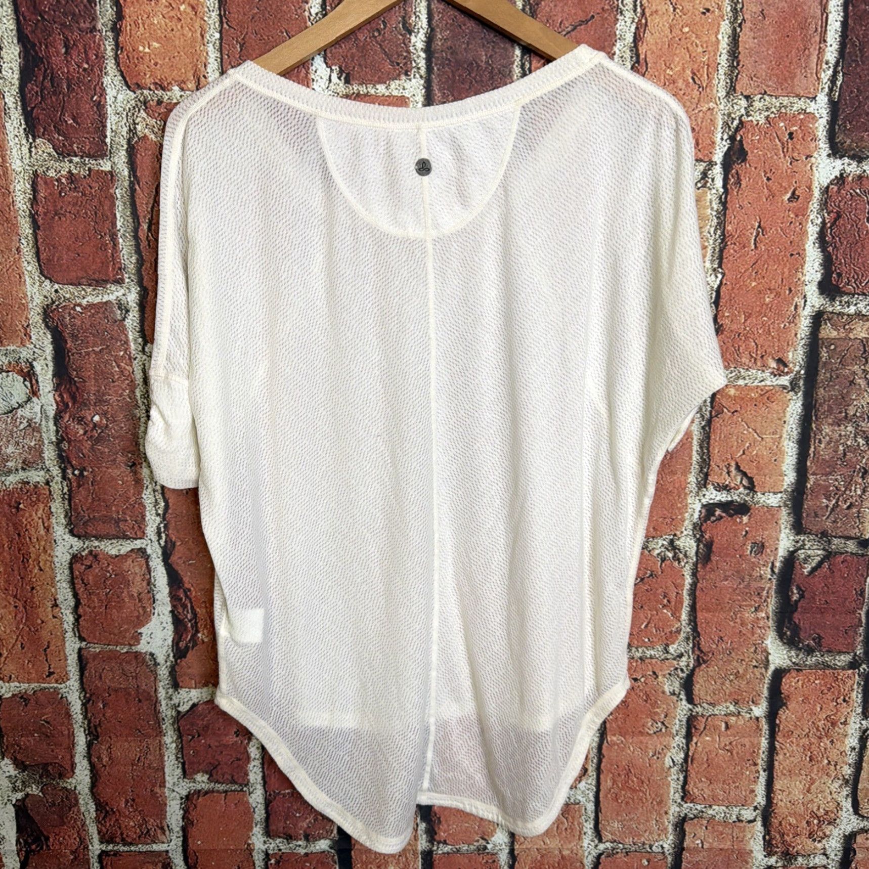 Prana prAna Tencel Blend Crew Neck Short Sleeve T Shirt Women's Beige Medium Size M / US 6-8 / IT 42-44 - 3 Thumbnail