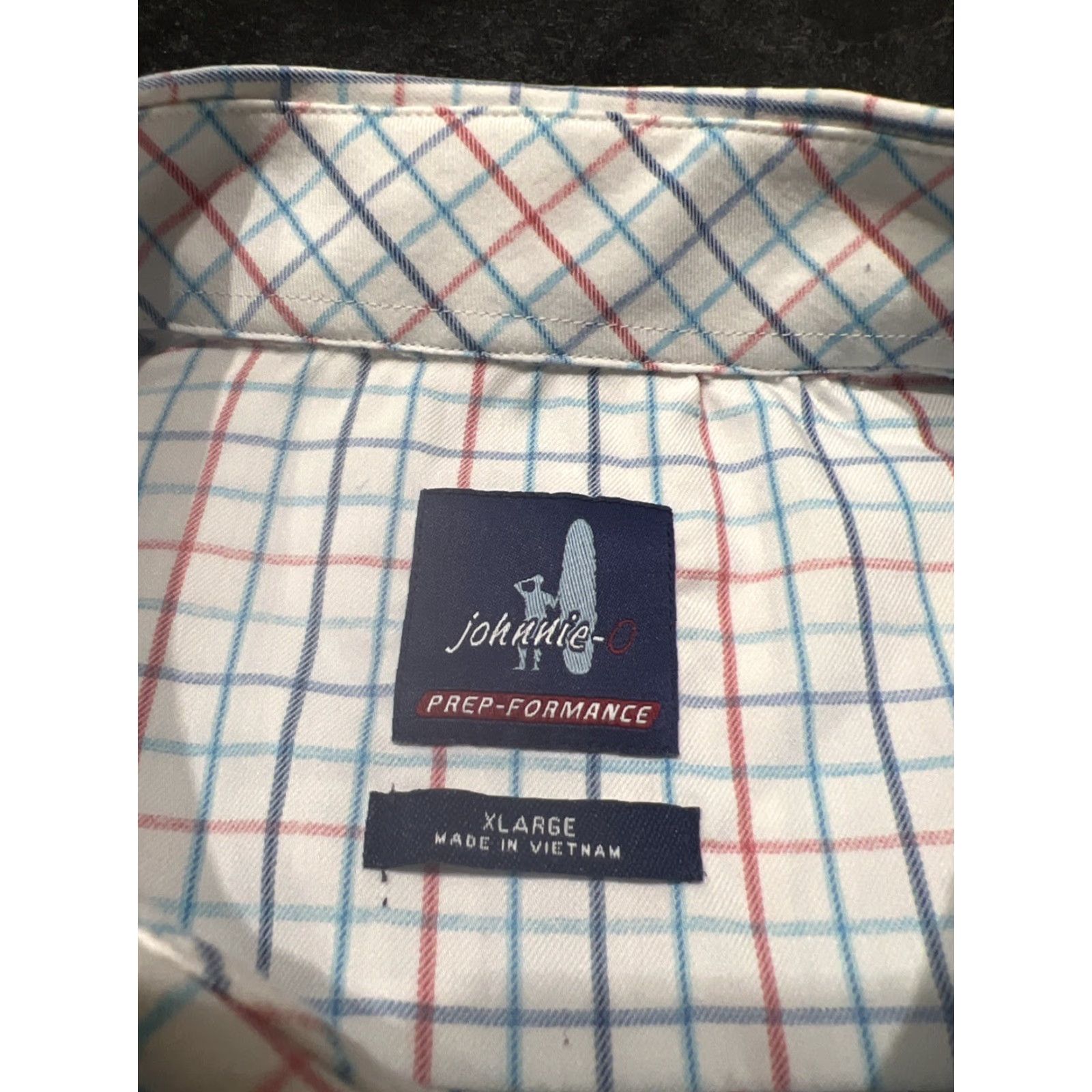 johnnie-O johnnie-O Prep-Formance Men's Plaid Check Shirt XL Long Sleeve Button Up Logo Casual All Seasons Size US XL / EU 56 / 4 - 7 Thumbnail