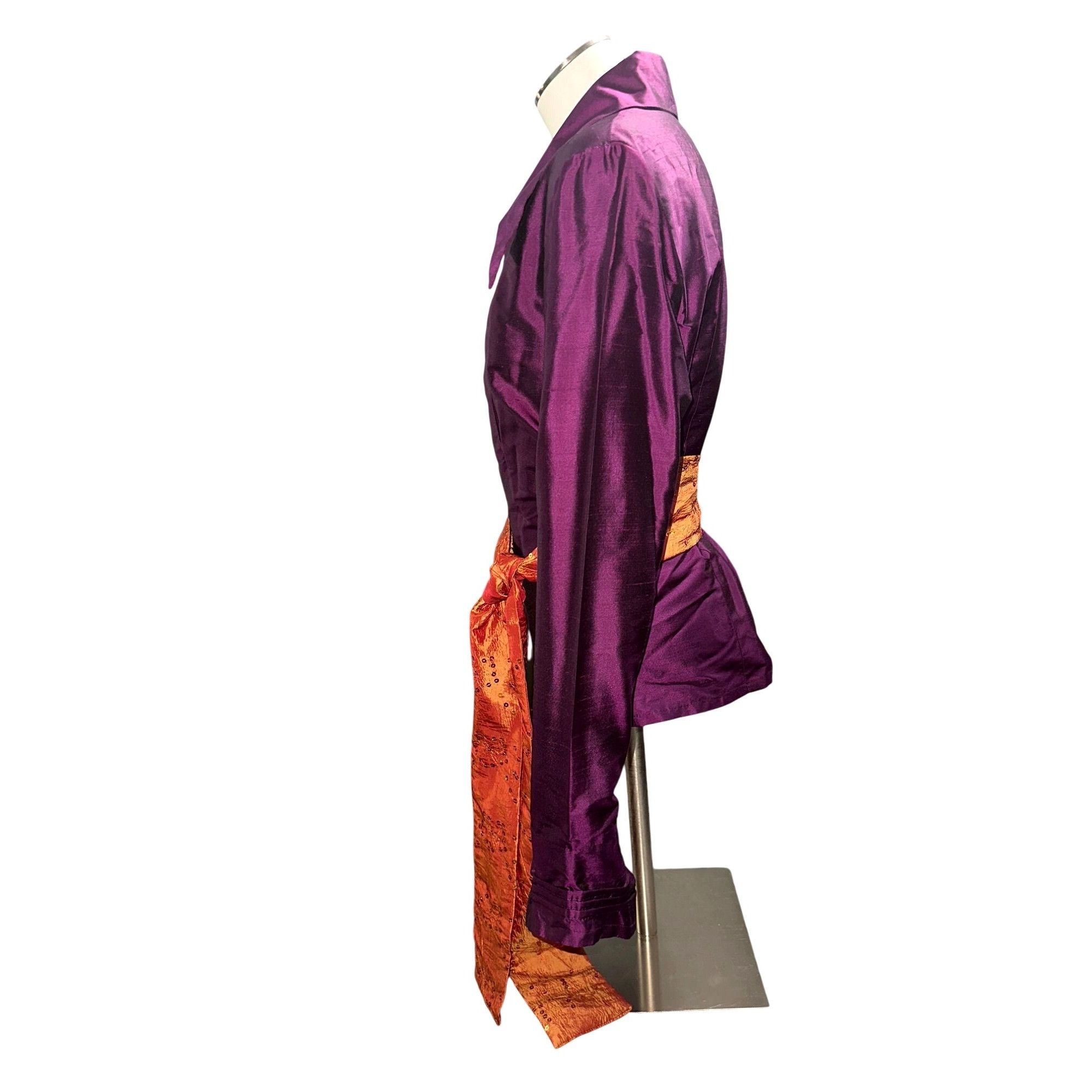 Other Mestiza New York Large Dark Purple Silk Wrap Jacket Orange B Size L / US 10 / IT 46 - 4 Thumbnail