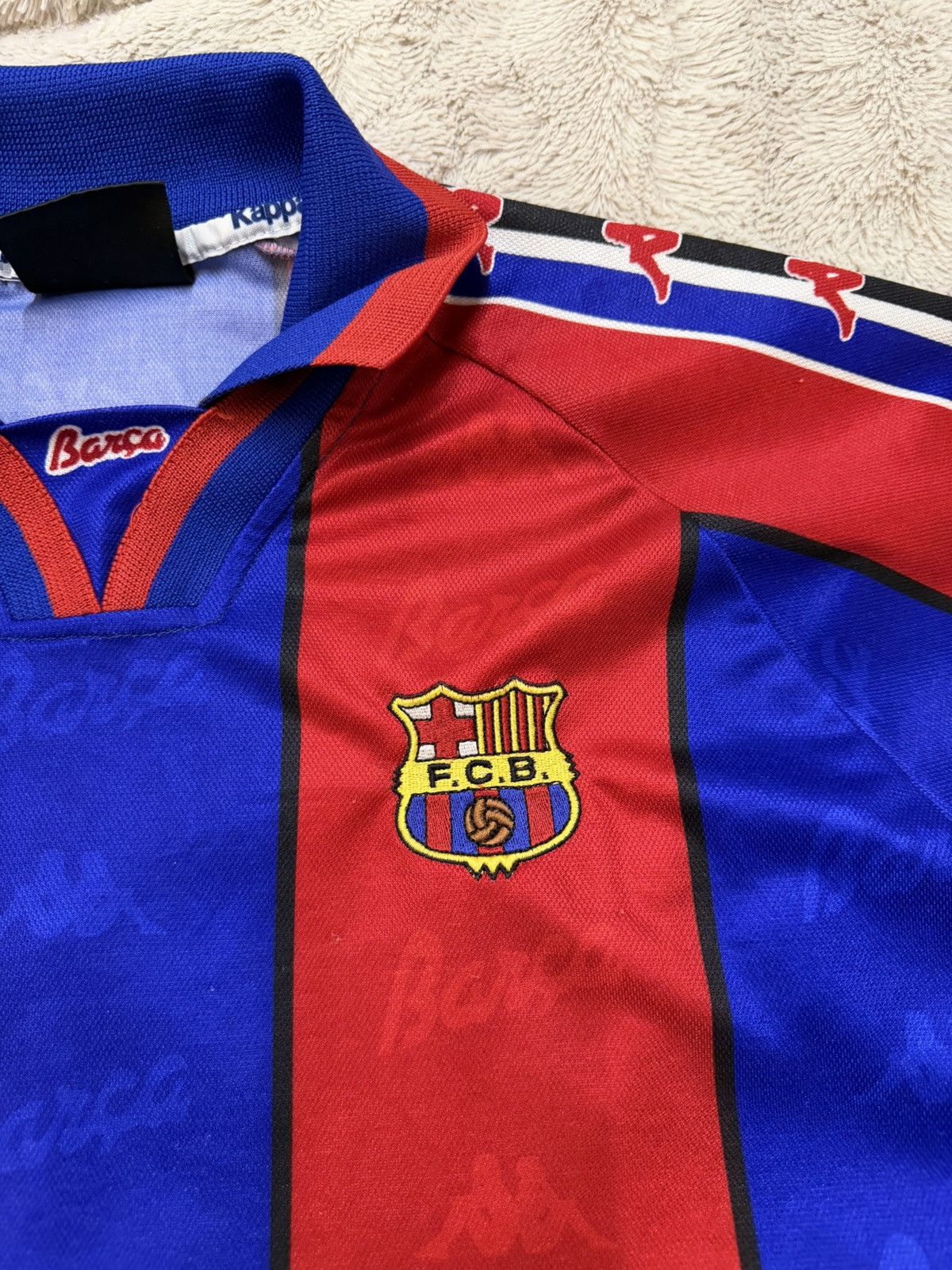 Kappa 1995-1997 F.C. Barcelona Home Jersey Size US XL / EU 56 / 4 - 4 Thumbnail
