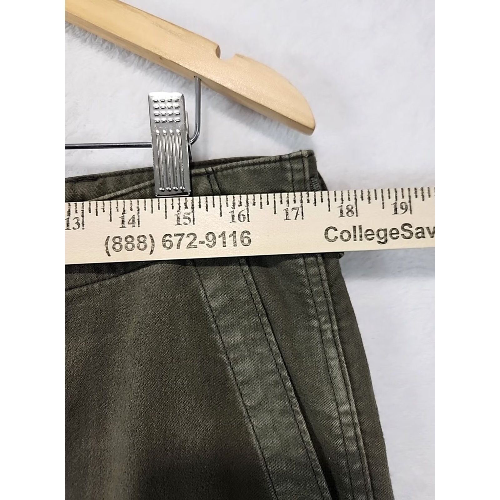 Lands' End Lands' End Men's 34 Adjustable Waist Olive Green Chino Outdoor Camp Pants Shirt? Size US 34 / EU 50 - 5 Thumbnail
