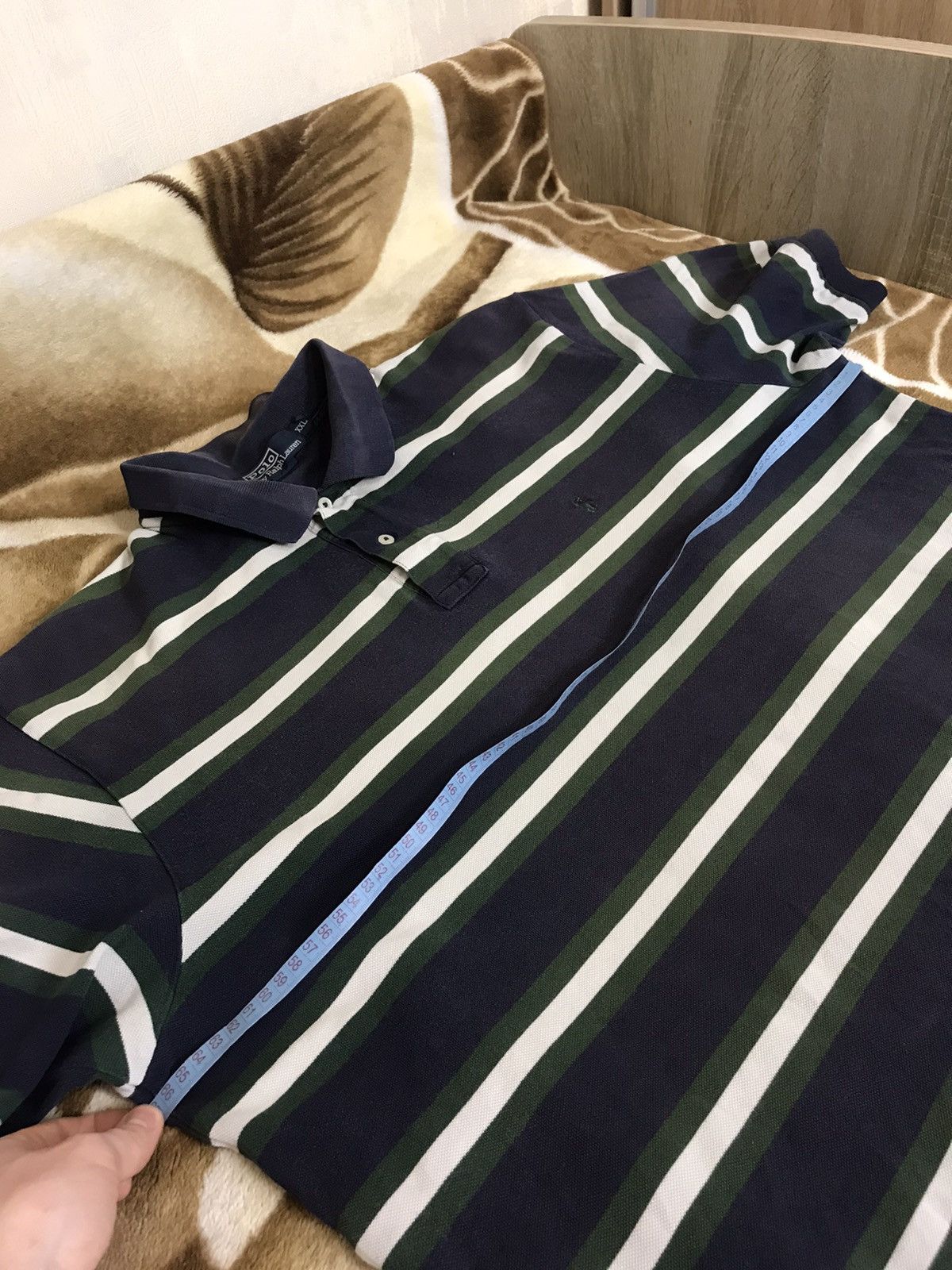 Polo Ralph Lauren 🔥 Ralph Lauren Faded Y2K Chief Keef Washed Polo Striped Size US XXL / EU 58 / 5 - 15 Thumbnail