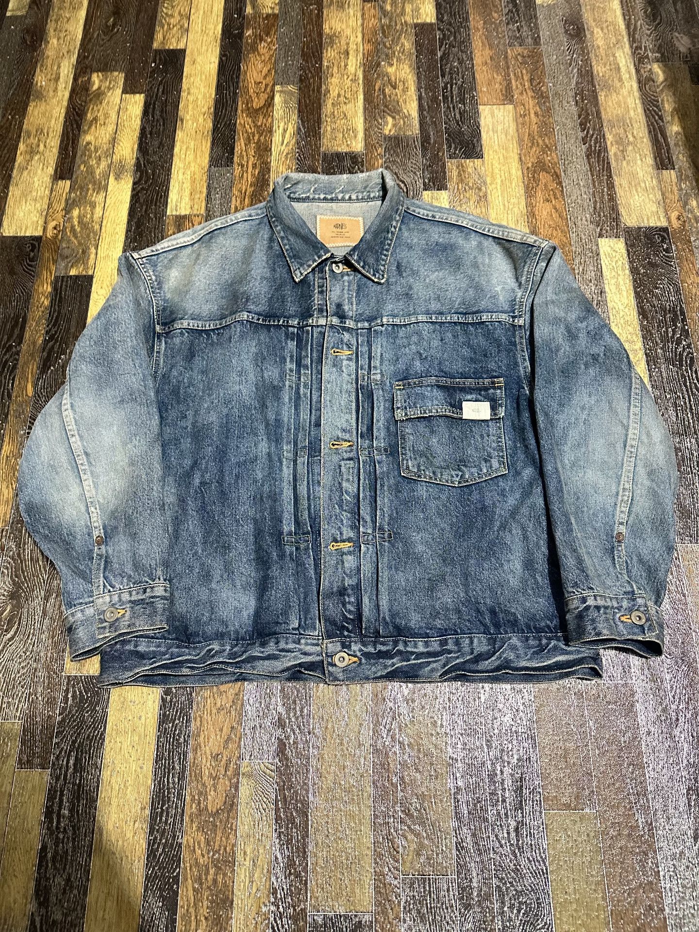 Madness MADNESS Acid Washed Denim Jacket 23AW Size US S / EU 44-46 / 1 - 1 Thumbnail