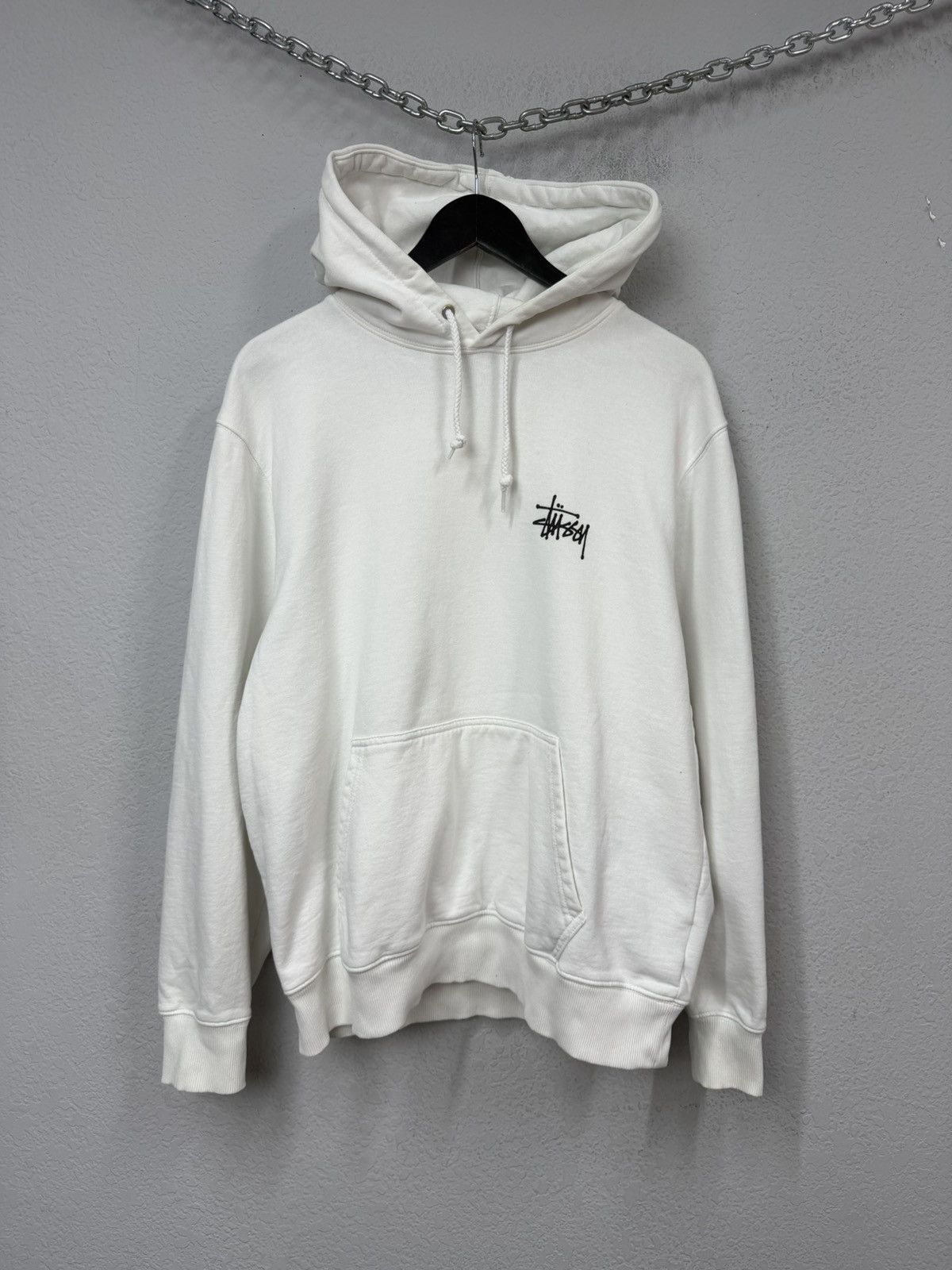 Stussy Vintage Stussy Big Logo Hoodie Boxy White Y2K Archive Size US M / EU 48-50 / 2 - 3 Thumbnail