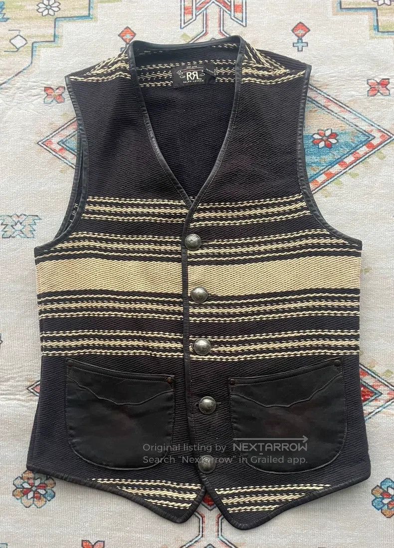 RRL Ralph Lauren RRL Ralph Lauren Stitching, leather splicing, Neptune stri Size US XS / EU 42 / 0 - 1 Thumbnail