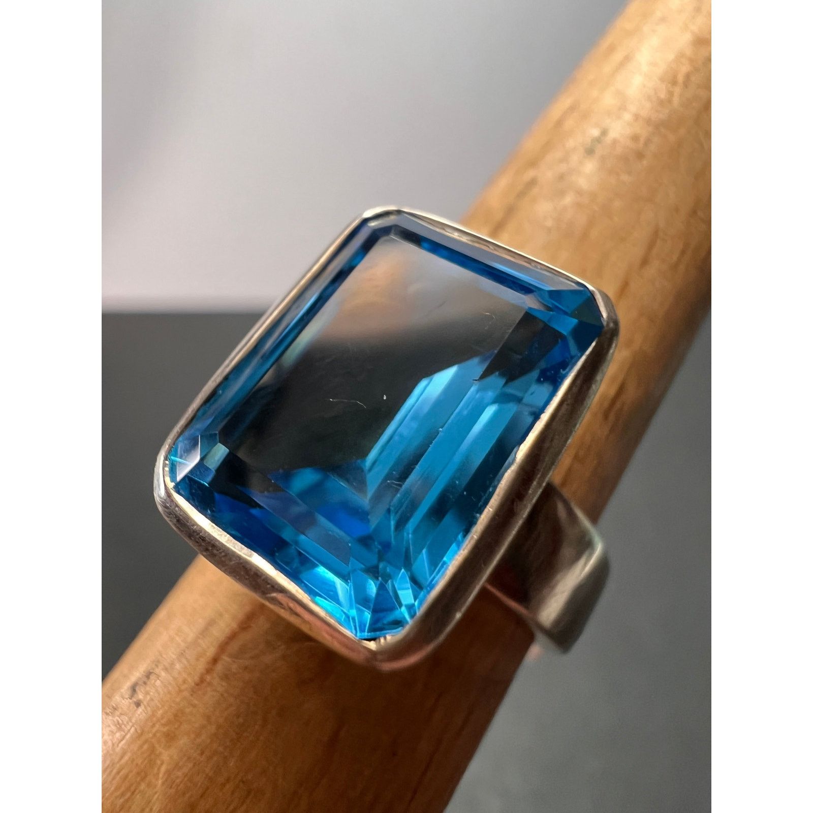Other NEW Swiss blue topaz sterling silver ring size 7 Size ONE SIZE - 3 Thumbnail