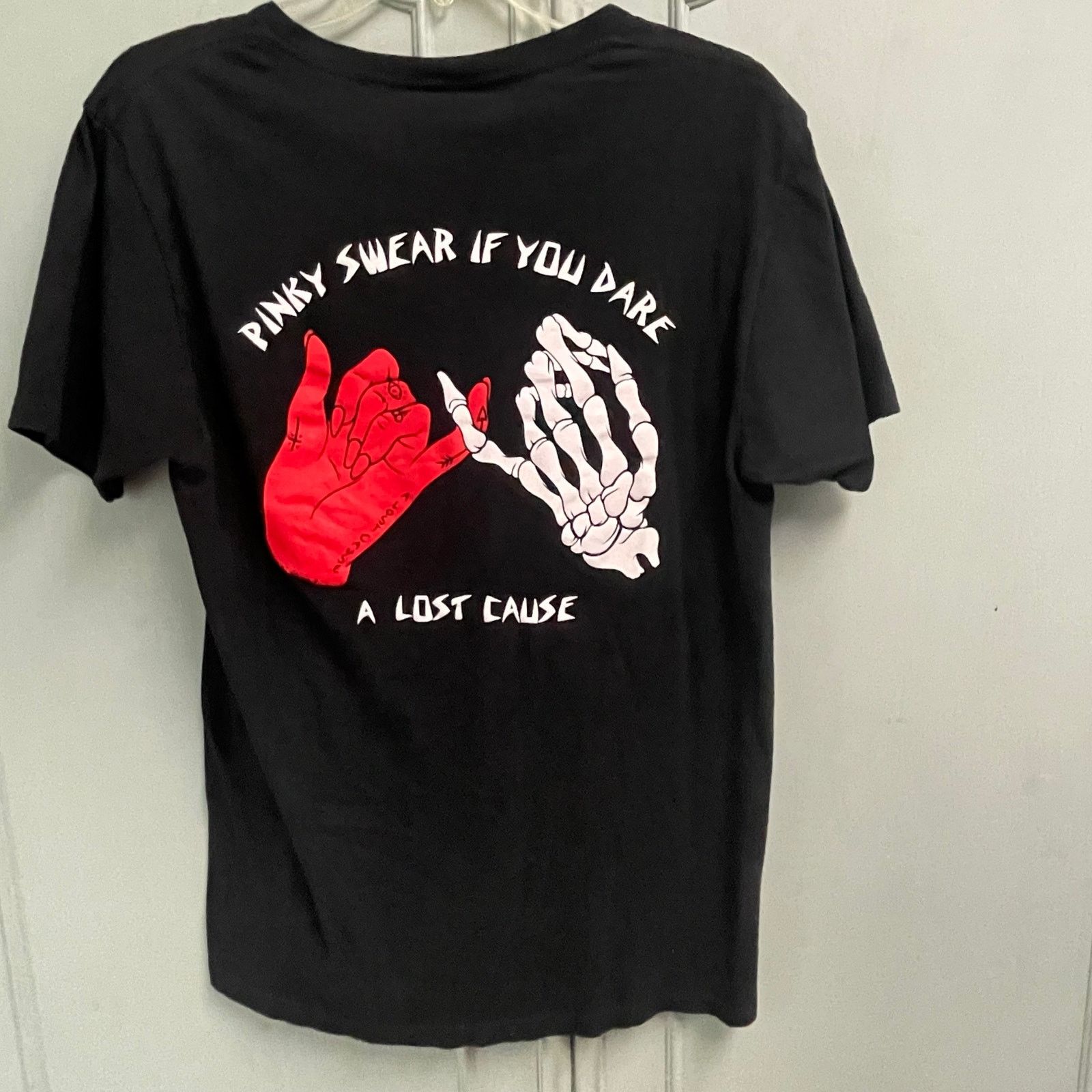 Other A Lost Cause Mens Medium Black Graphic Tee Pinky Swear Size US M / EU 48-50 / 2 - 2 Thumbnail