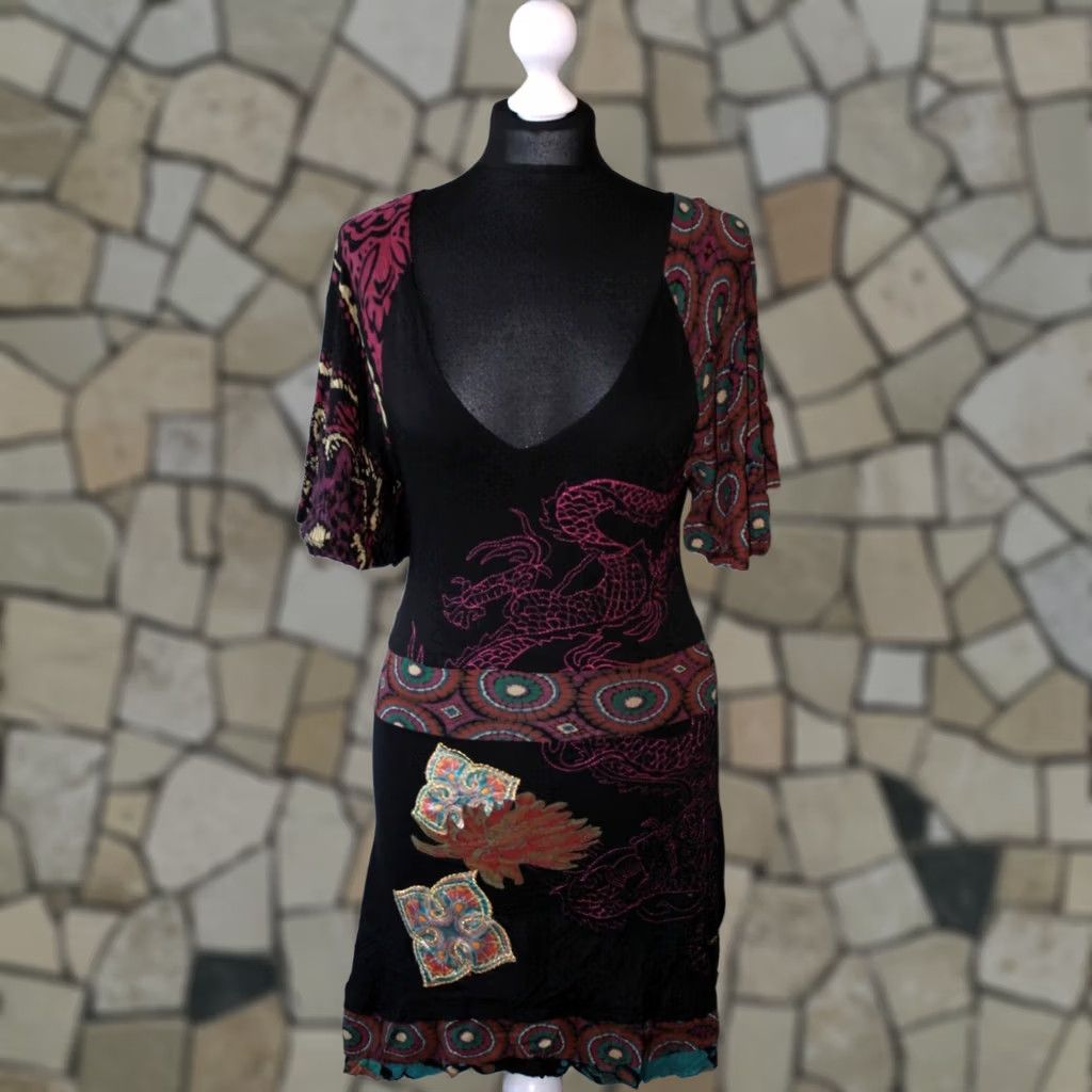 Desigual Desigual Shirt Womens Tunic Size S Multicoloured Short Sleeve Top Size S / US 4 / IT 40 - 1 Thumbnail