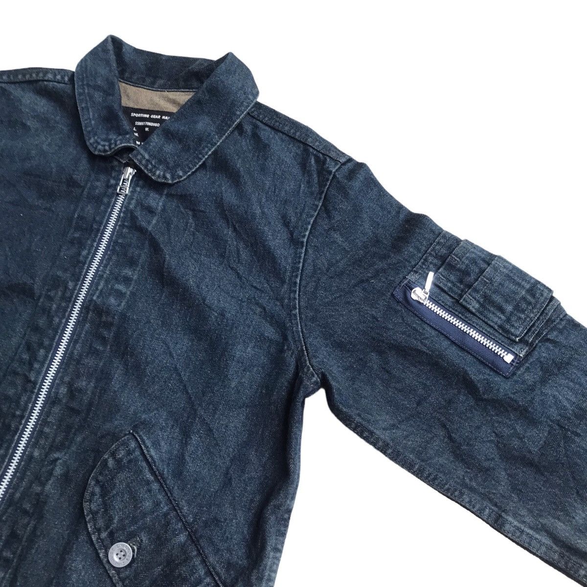 Japanese Brand Vintage Hai sporting gear by issey miyake denim jacket Size US M / EU 48-50 / 2 - 4 Thumbnail
