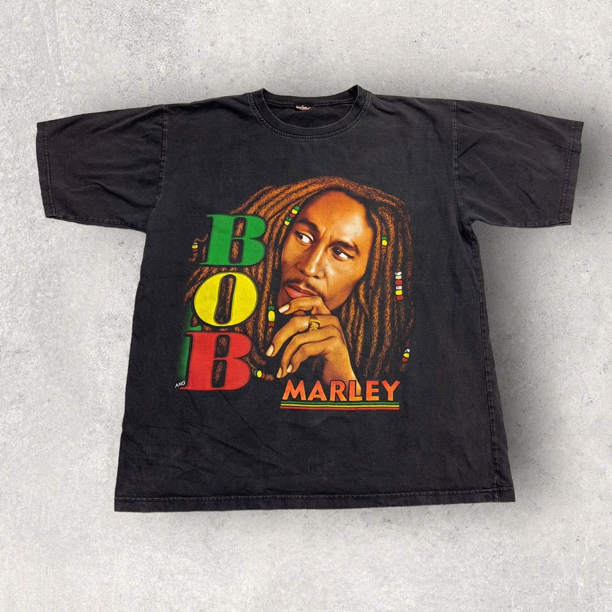 image of Band Tees x Bob Marley Vintage Bob Marley Tee in Black, Men's (Size 2XL)