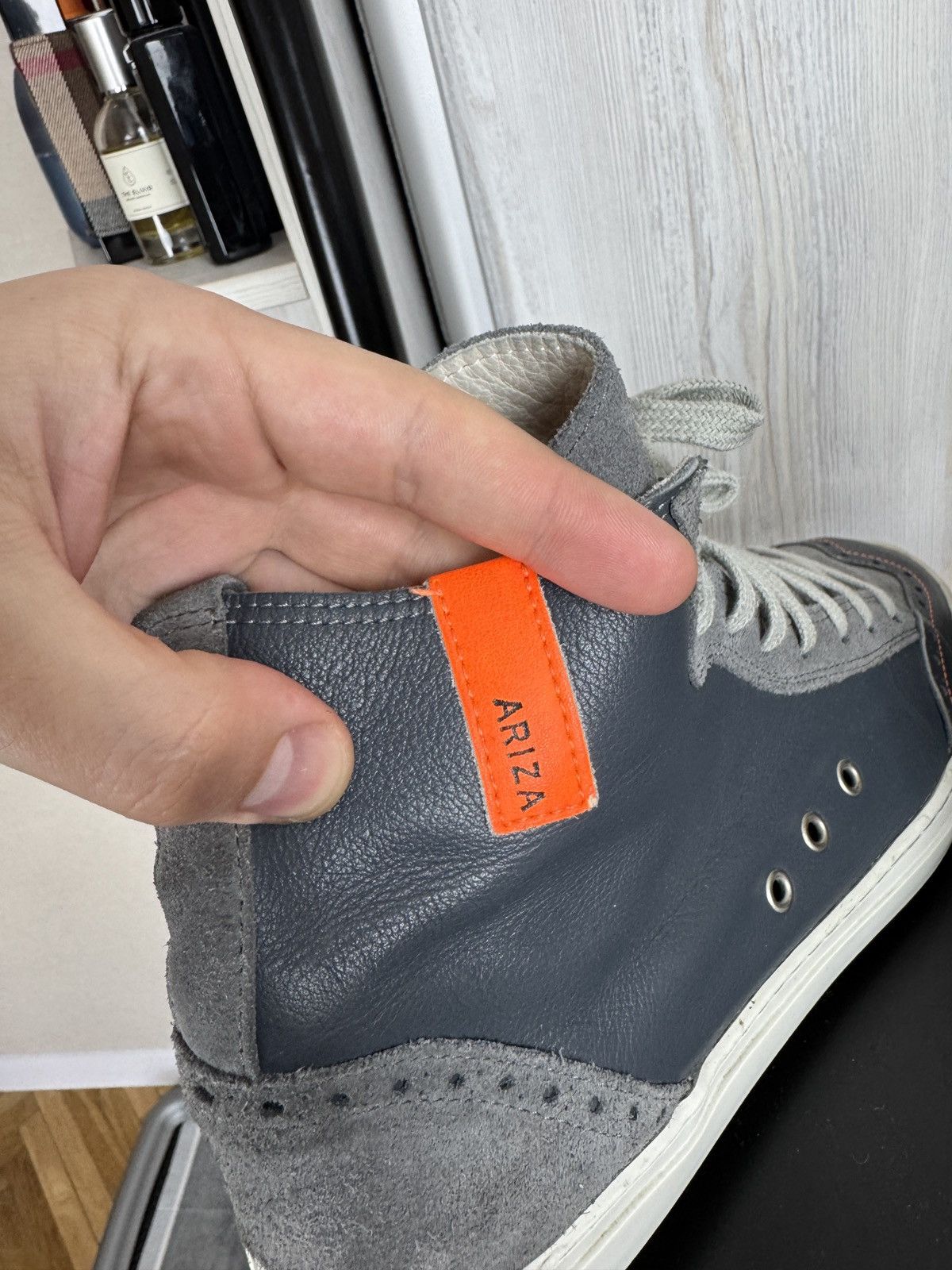 Other RUBIROSA Ariza Grey Hi-Top sneakers Trainers In Leather Size US 13 / EU 46 - 16 Thumbnail
