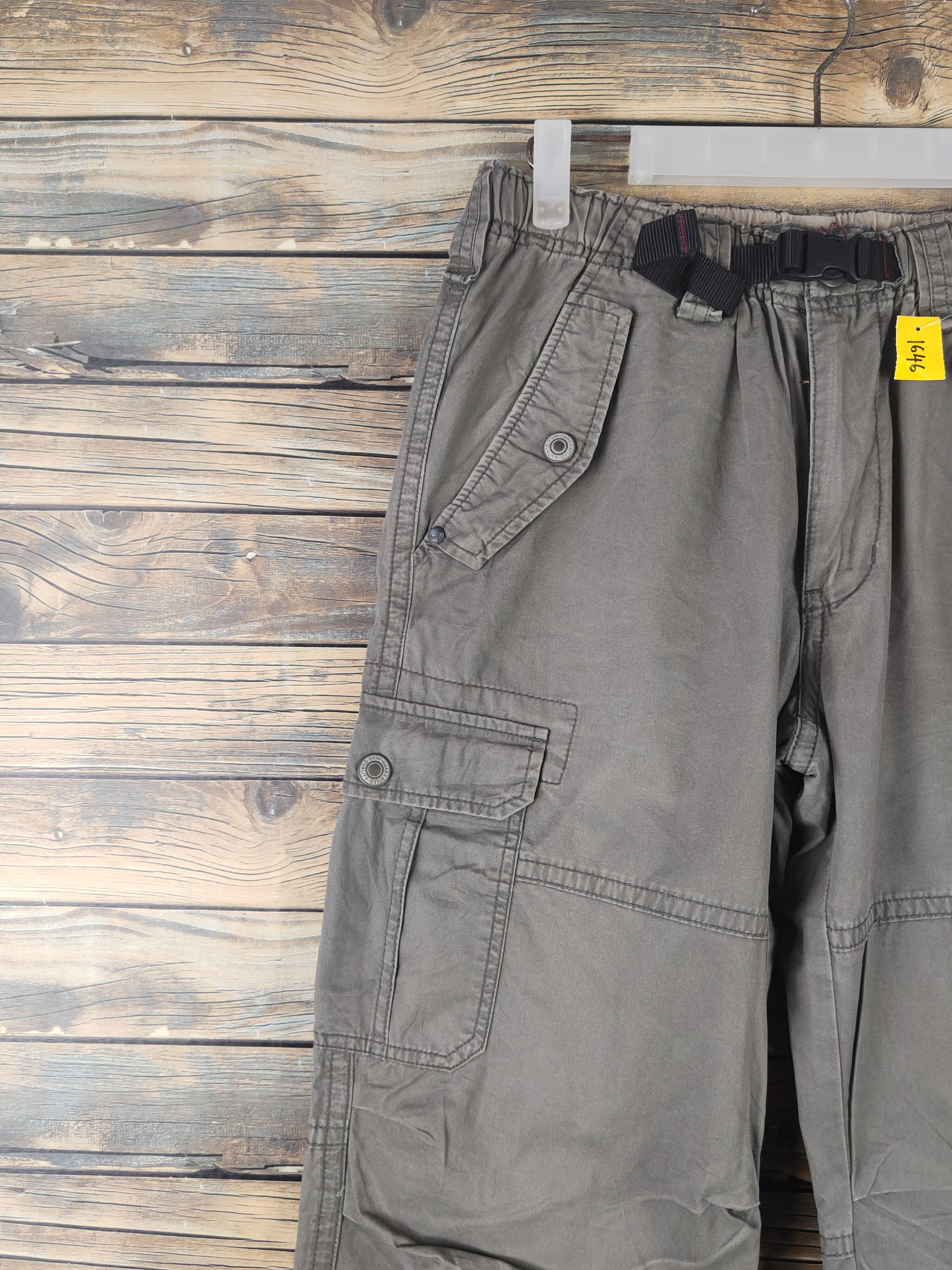 Japanese Brand DL Japanese Brand Olive Multipocket Cargo Pants #1646 Size US 29 - 3 Thumbnail