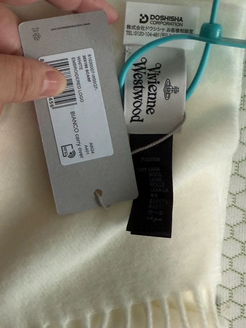 Vivienne Westwood Vivienne Westwood White wool scarf Size ONE SIZE - 5 Thumbnail