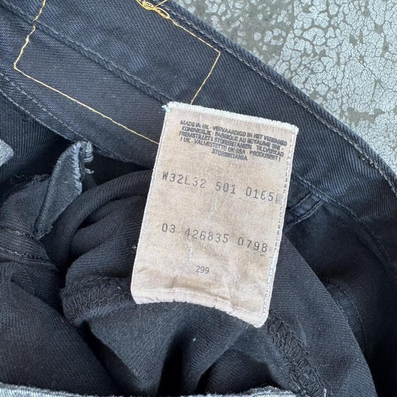 Levi's Vintage 90s Black Made In USA Levi’s 501 Denim Jeans Size US 32 / EU 48 - 3 Thumbnail