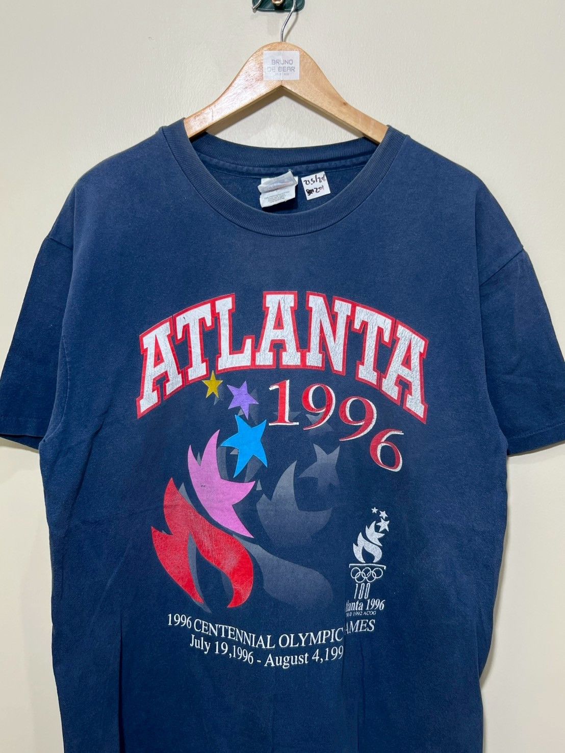 USA Olympics × Vintage Vintage 1996's Olympic Atlanta shirt bnz01 Size US L / EU 52-54 / 3 - 3 Thumbnail