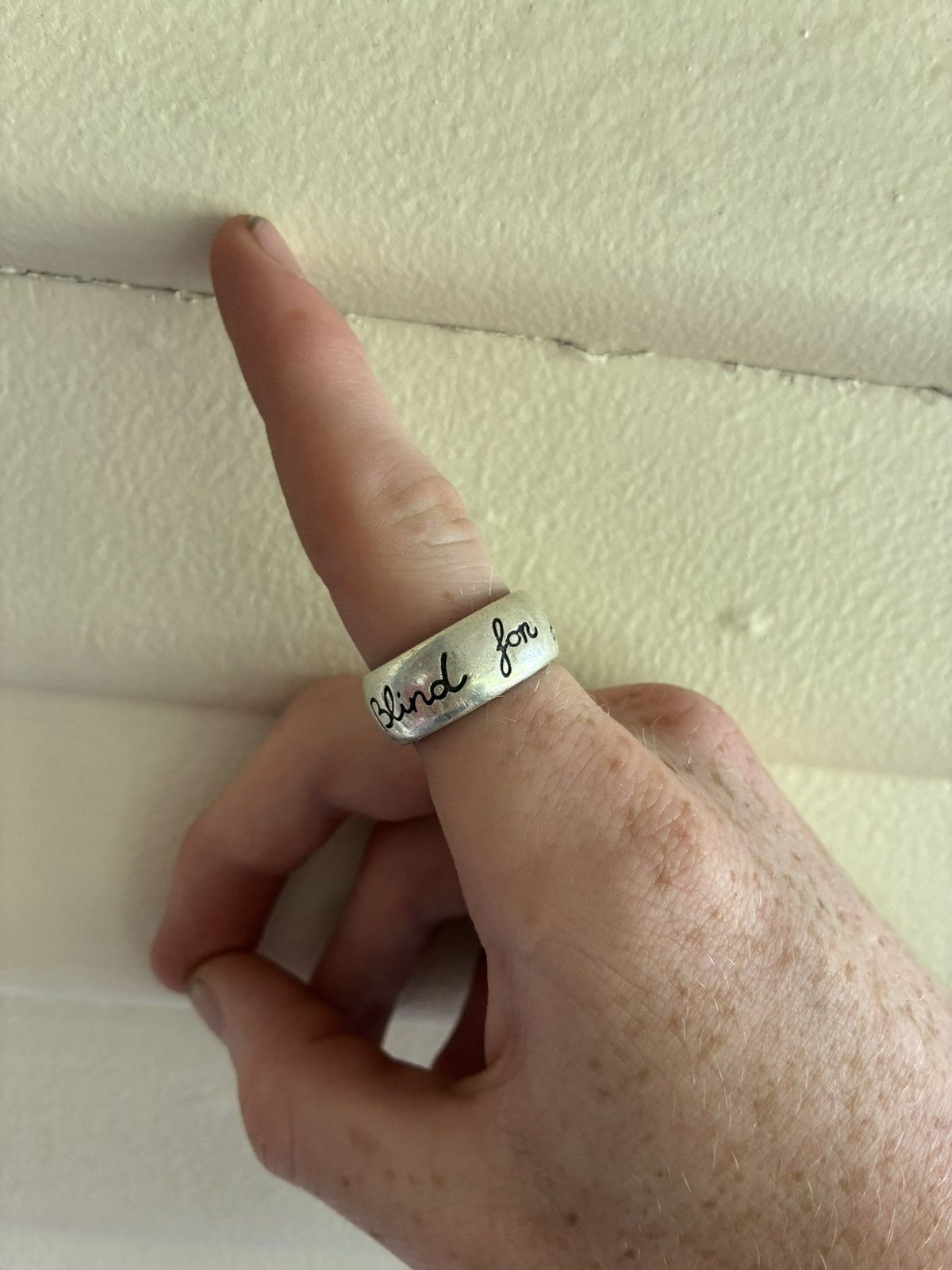 Gucci Gucci “Blind For Love” Sterling Silver Ring Size ONE SIZE - 2 Thumbnail