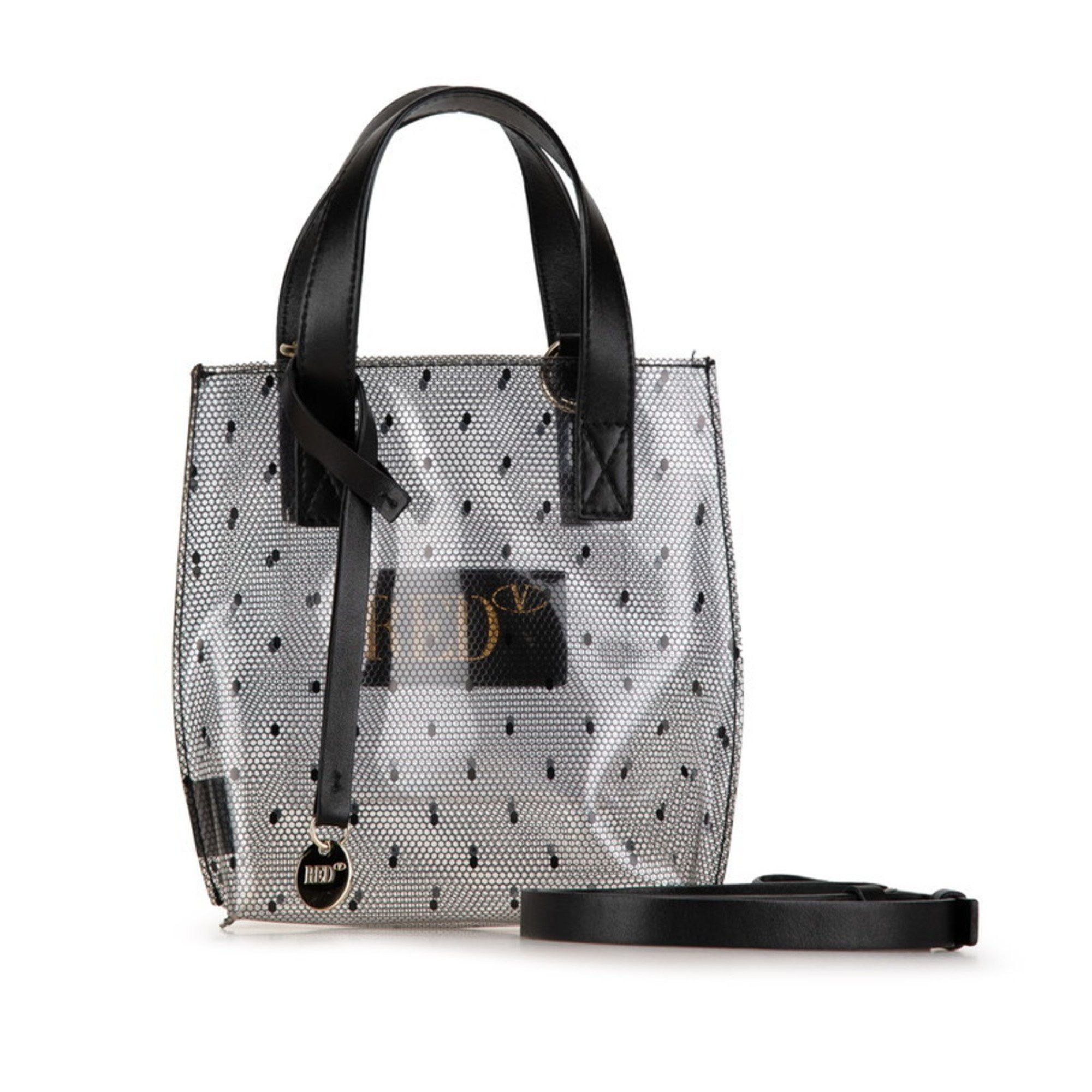 Valentino Valentino Point d Esprit Handbag Shoulder Bag Clear Black PVC Leather Women s VALENTINO Grailed