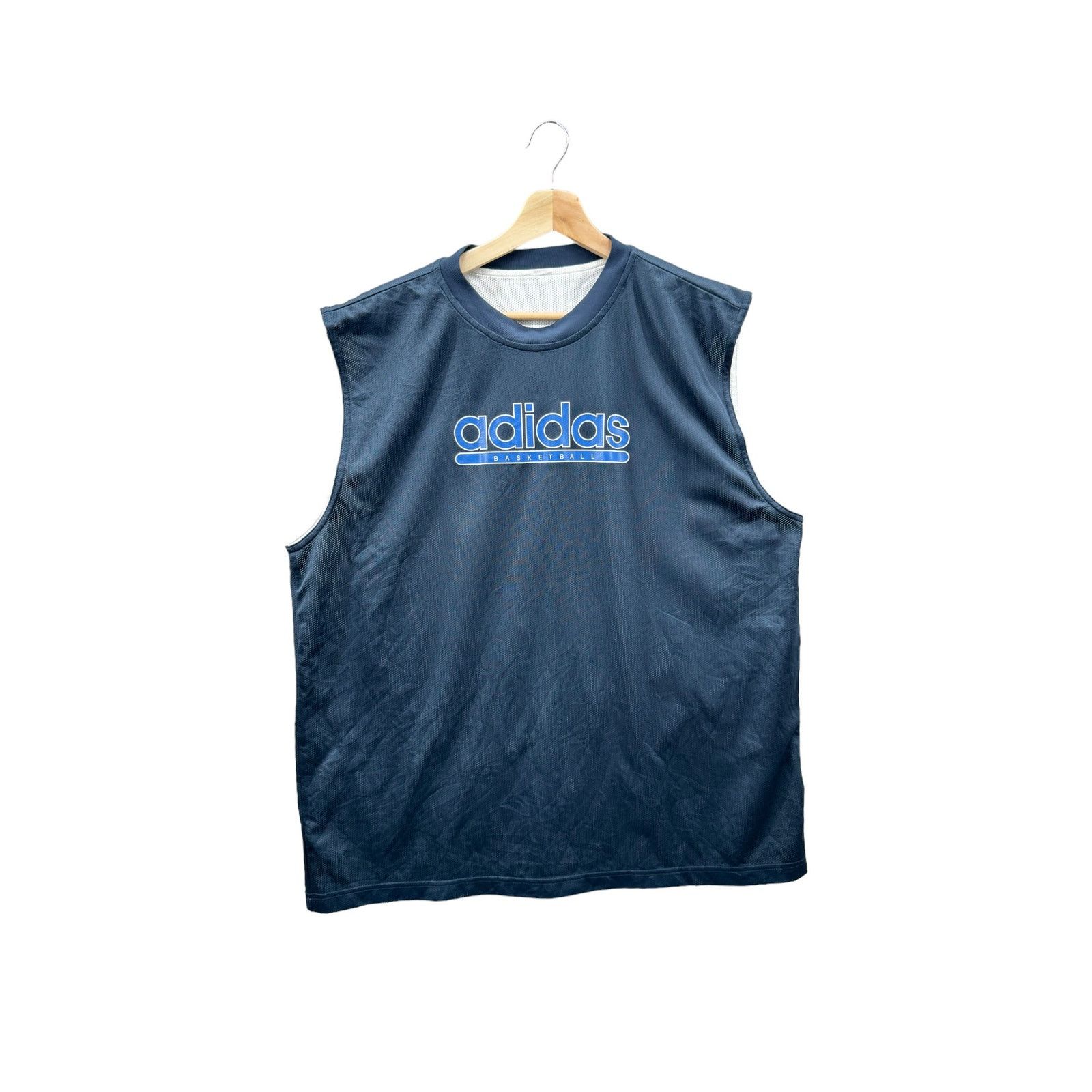 Adidas × Vintage 2000's Adidas Reversible Mesh Practice Jersey Size US L / EU 52-54 / 3 - 9 Thumbnail