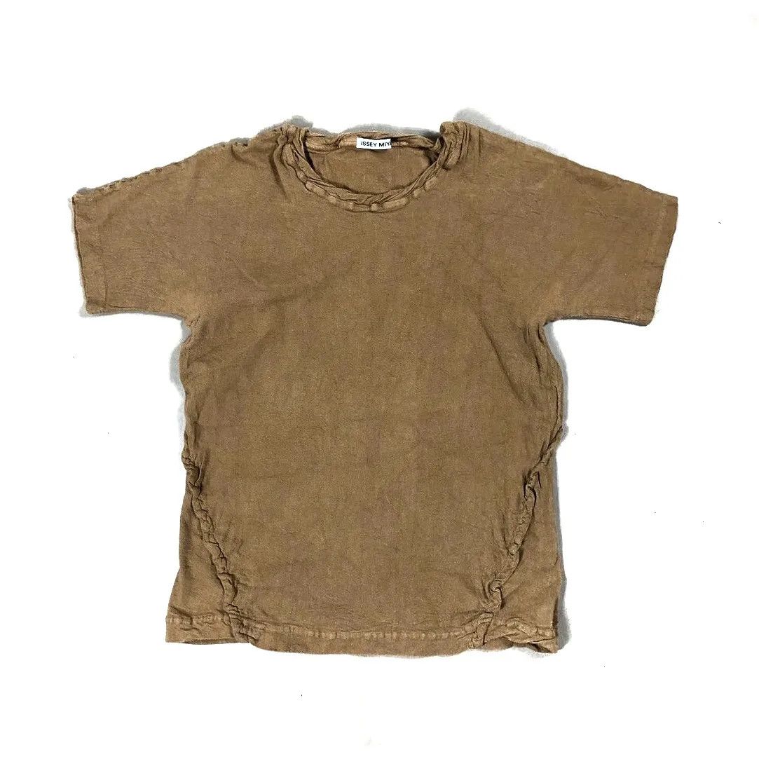 image of Issey Miyake Hand Dyed T-Shirt in Brown, Men's (Size Medium)