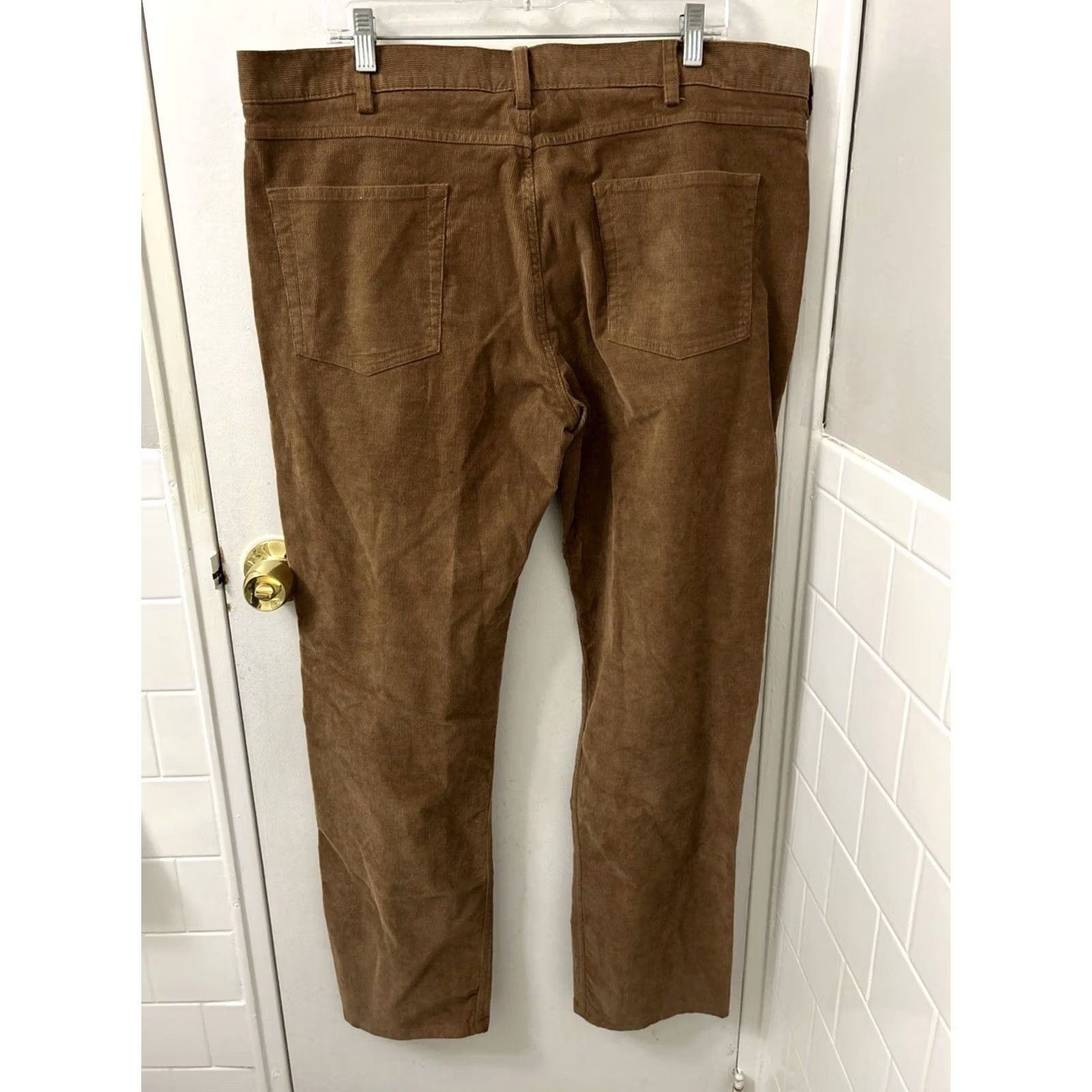 Brooks Brothers Brooks Brothers Mens 40x32 Brown Stretch Straight Leg 5 Pocket Corduroy Pants Size US 40 / EU 56 - 6 Thumbnail