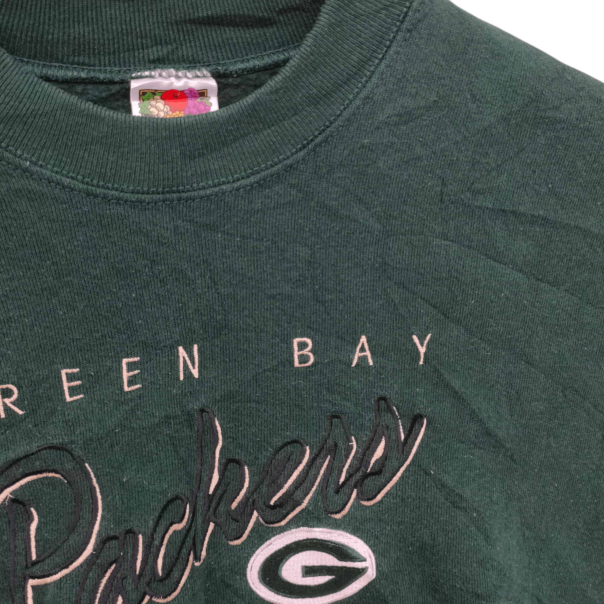 Fruit Of The Loom × NFL × Vintage 90s Green Bay Packers Sweatshirt Vintage NFL Embroidery Size US XL / EU 56 / 4 - 7 Thumbnail
