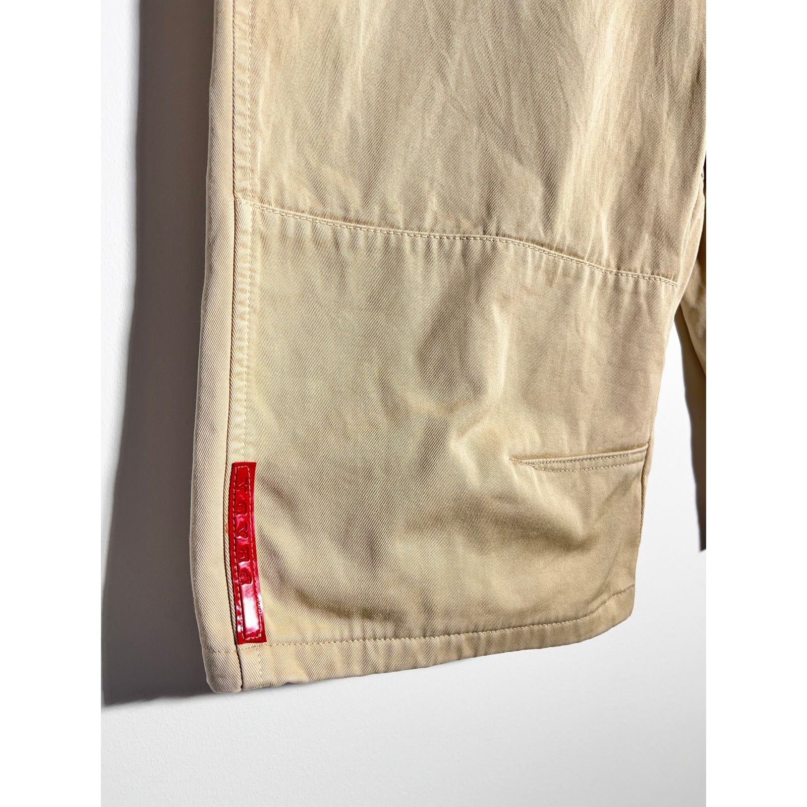 Prada shorts red tab logo rare streetwear 00s Italy designer