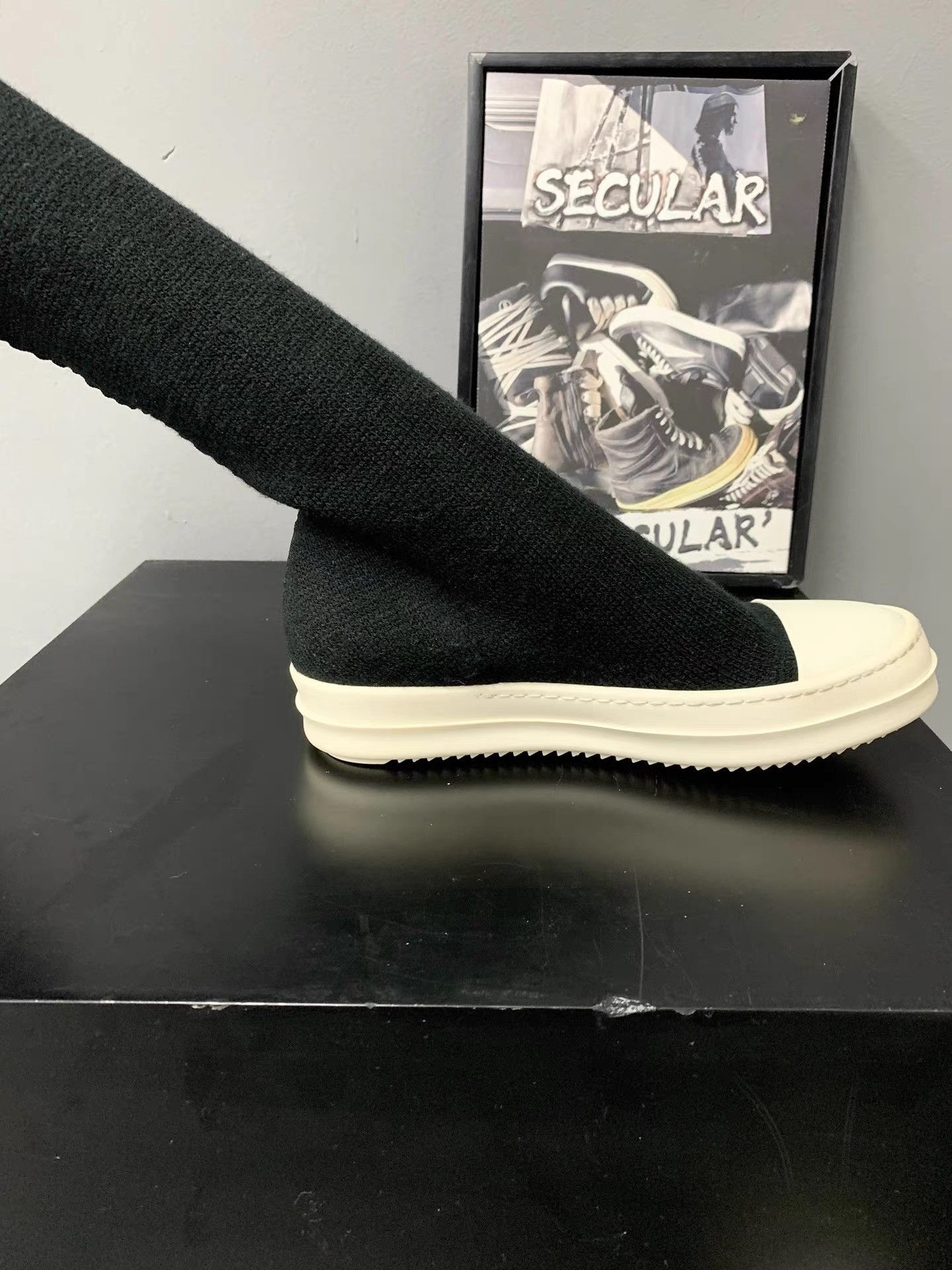 Rick Owens Rick Owens Over‑Knee Goddess Boots K34 Size US 5.5 / IT 35.5 - 5 Thumbnail