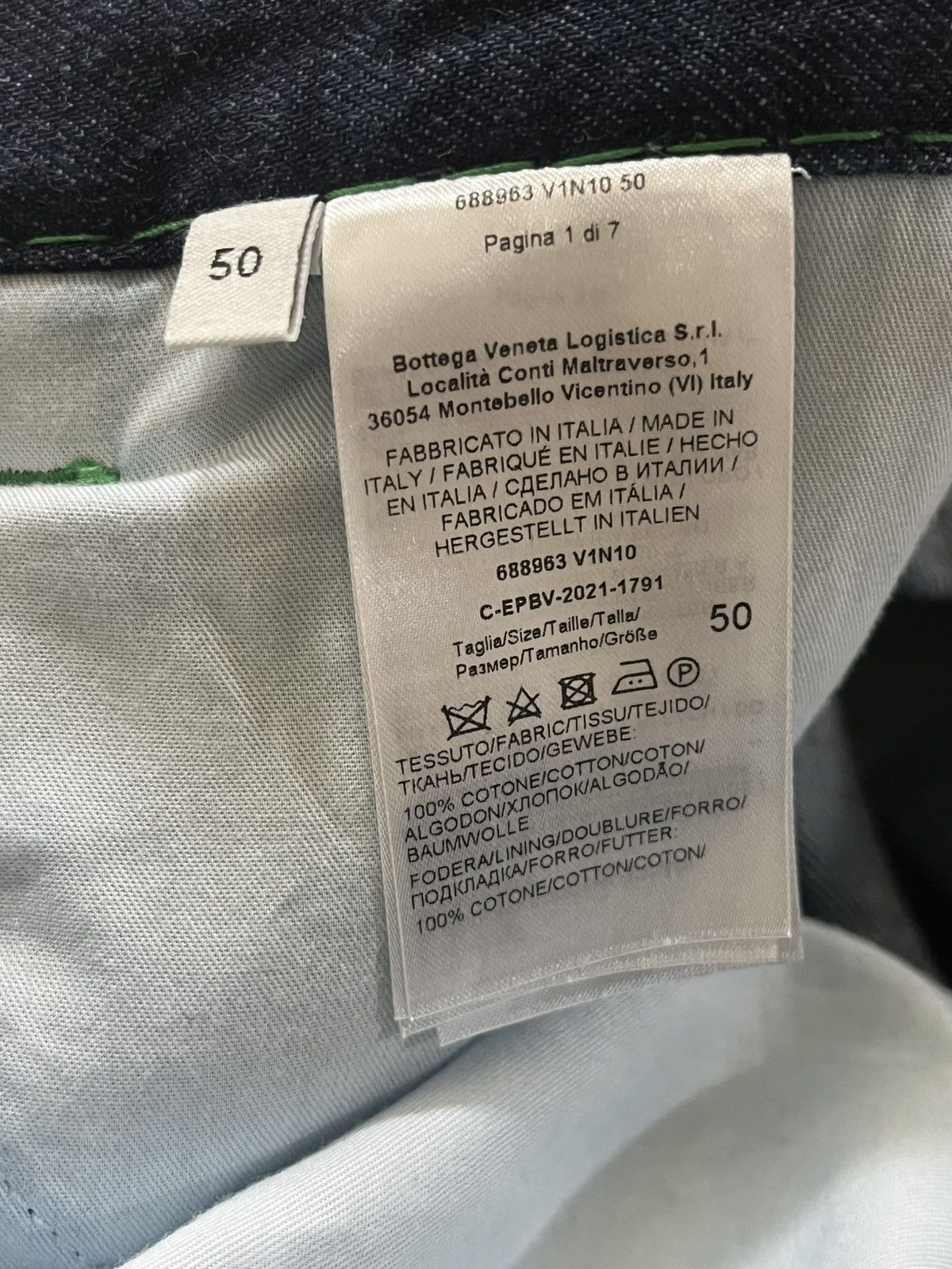Bottega Veneta Bottega Veneta Topstitch Straight Leg Denim Jeans Sz 50 Size US 34 / EU 50 - 9 Thumbnail