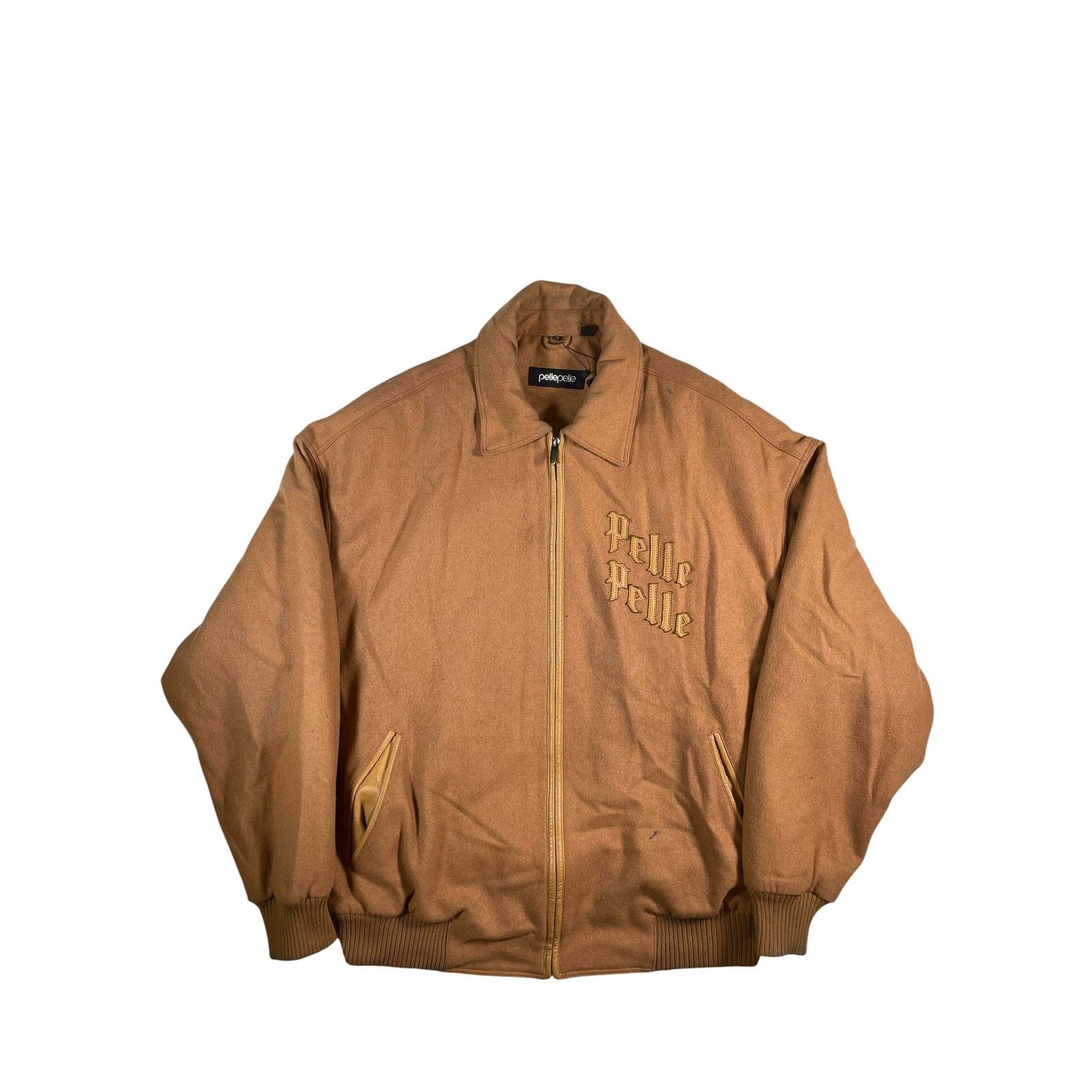 Pelle Pelle Pelle Pelle Tan Varsity Jacket Size US XL / EU 56 / 4 - 1 Thumbnail