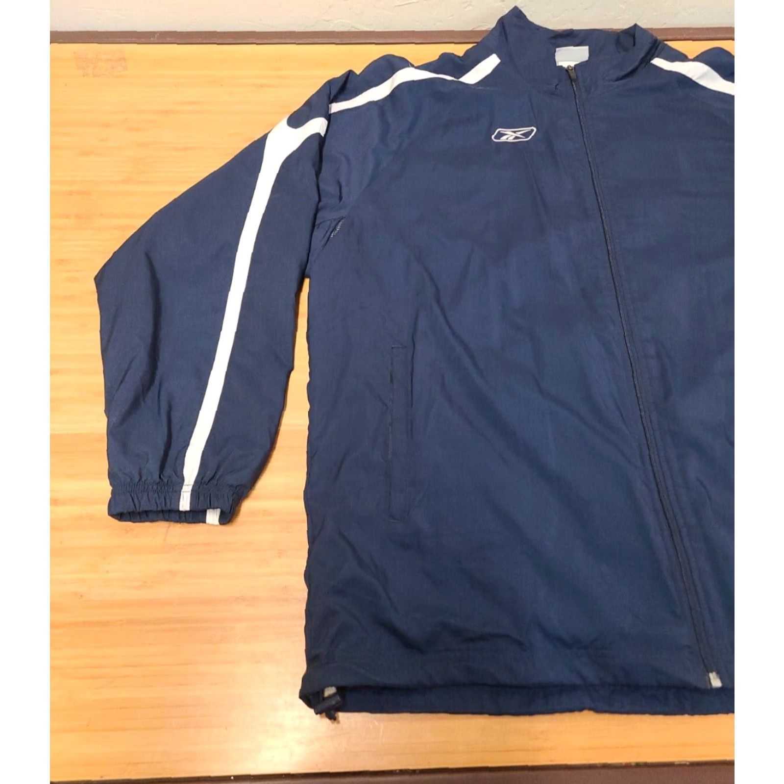 Reebok VINTAGE Reebok Windbreaker Jacket Men XL Navy Blue Athletic Performance 90s Sports Retro Full Zip Pockets Lined Nylon Size US XL / EU 56 / 4 - 4 Thumbnail
