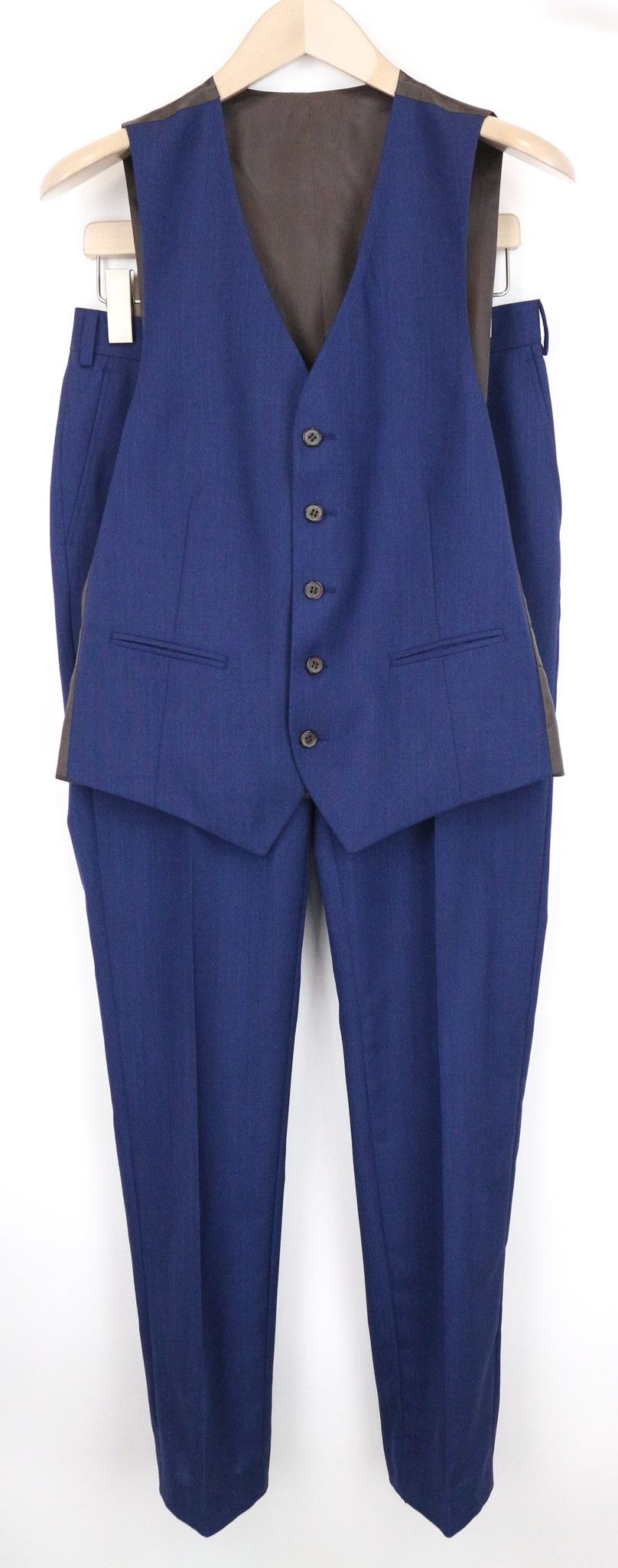 Suitsupply FERRARA UK36R Blue Wool Slim Suit 75037 Size 36R - 1 Thumbnail