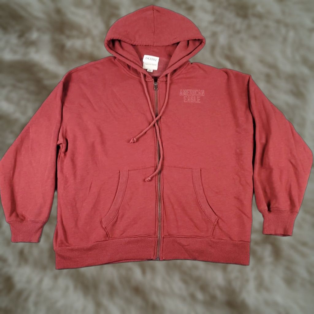 American Eagle Outfitters American Eagle Hoodie Mens Small Red Full Zip Sweatshirt Classic Outdoor Size US S / EU 44-46 / 1 - 1 Thumbnail