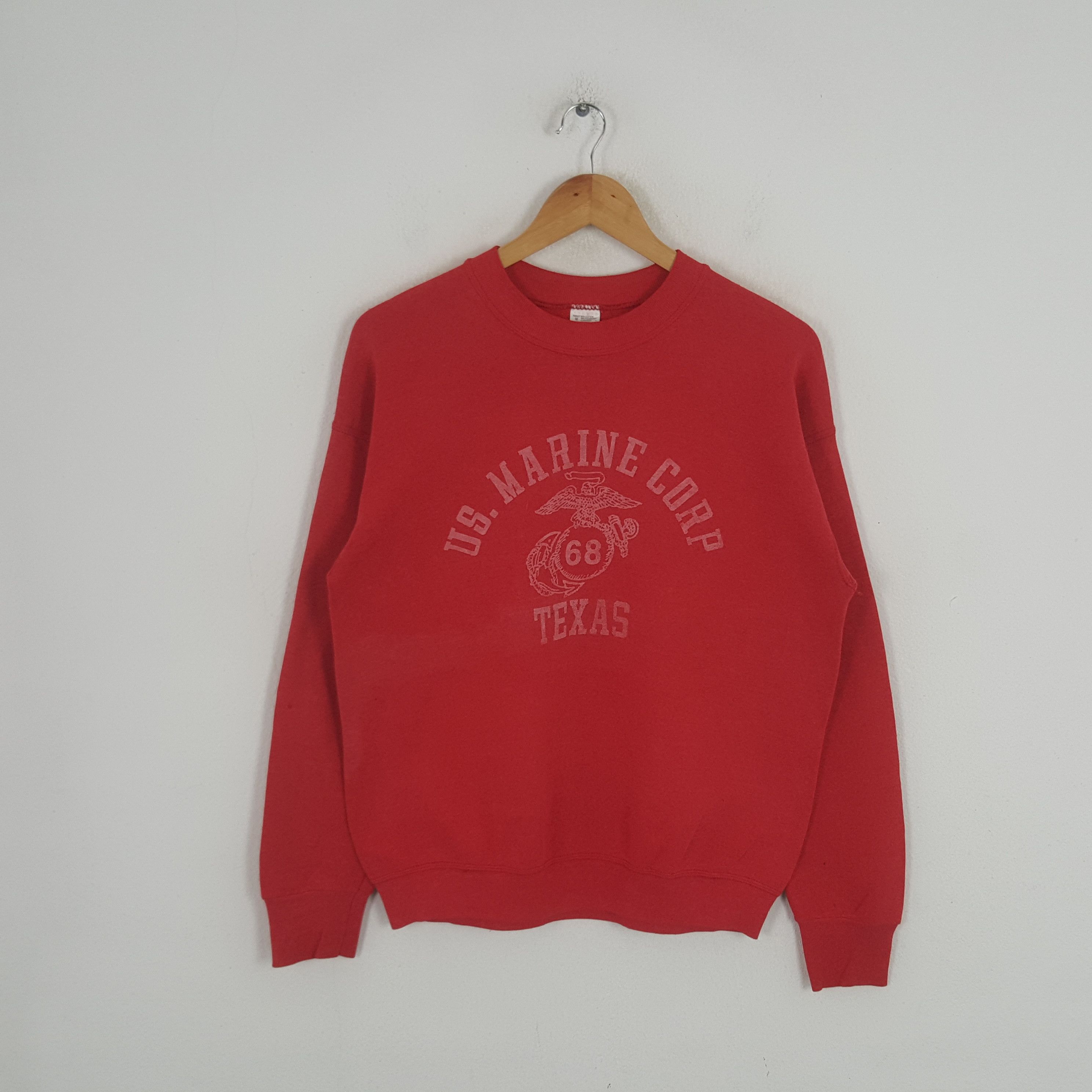 Vintage Vintage US. Marine Corp Texas American Sweatshirt C278N29 Size US M / EU 48-50 / 2 - 1 Thumbnail