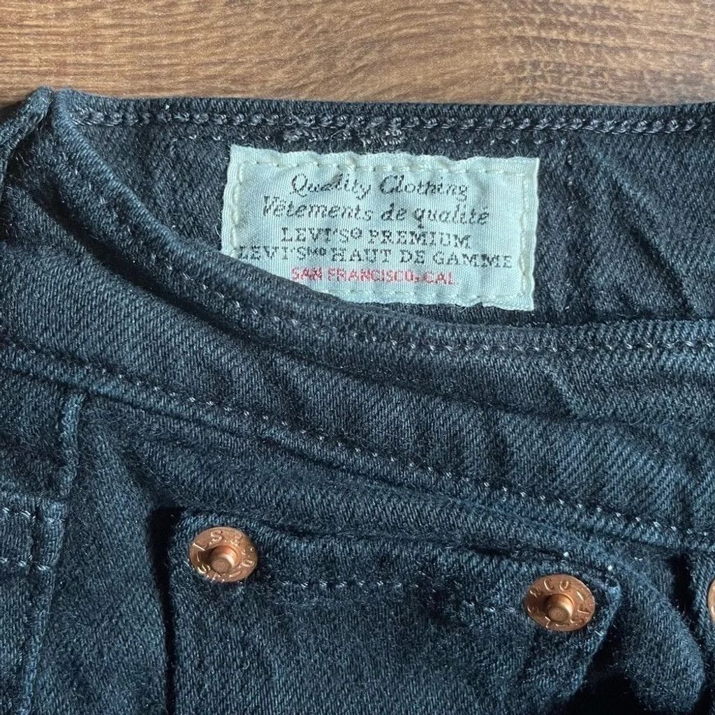 Levi's Levi's Premium Black Wedgie Ripped Denim Jeans 🖤👖 Size 42" / US 20 - 7 Thumbnail