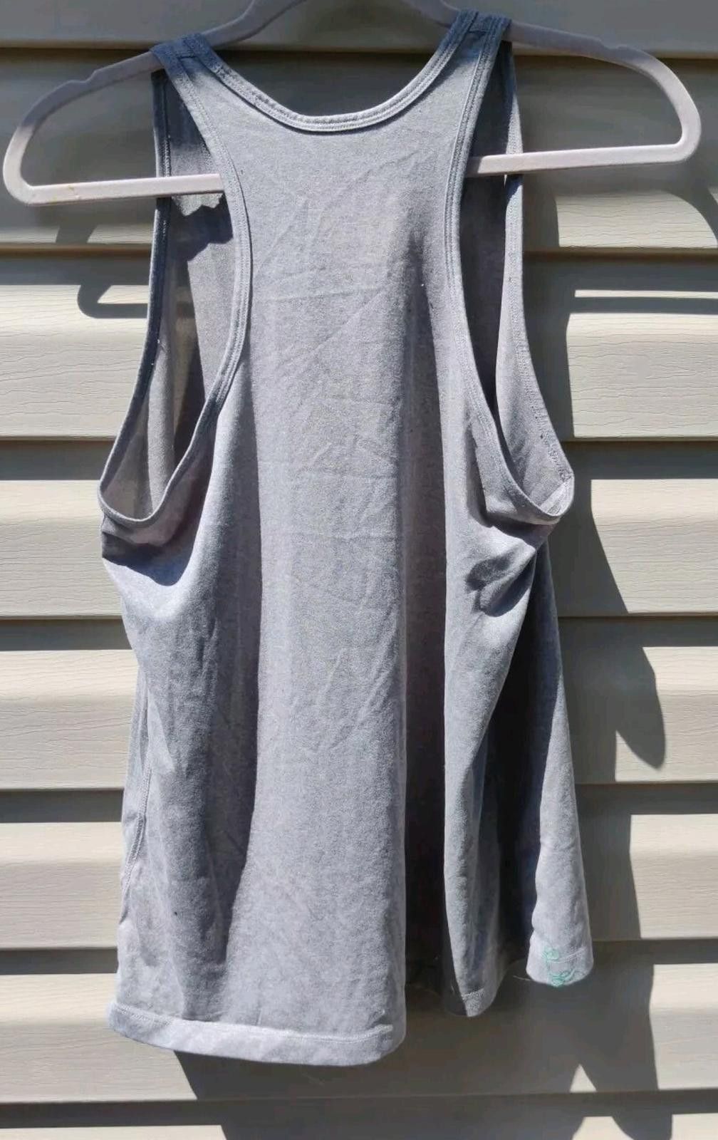 Nike Nike Dri-FIT Tank Top Solid Gray Womens Sz Large L Regular F Size L / US 10 / IT 46 - 3 Thumbnail